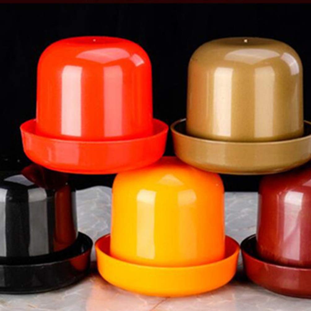 NUOBESTY Professional Plastic Dot Dice Cup Set - 5 Anti-Cheating Dice for Liars Dice, Yahtzee, Farkle Games | Perfect for Bars, KTV, Family Game Nights & Casino-Style Entertainment (Black)