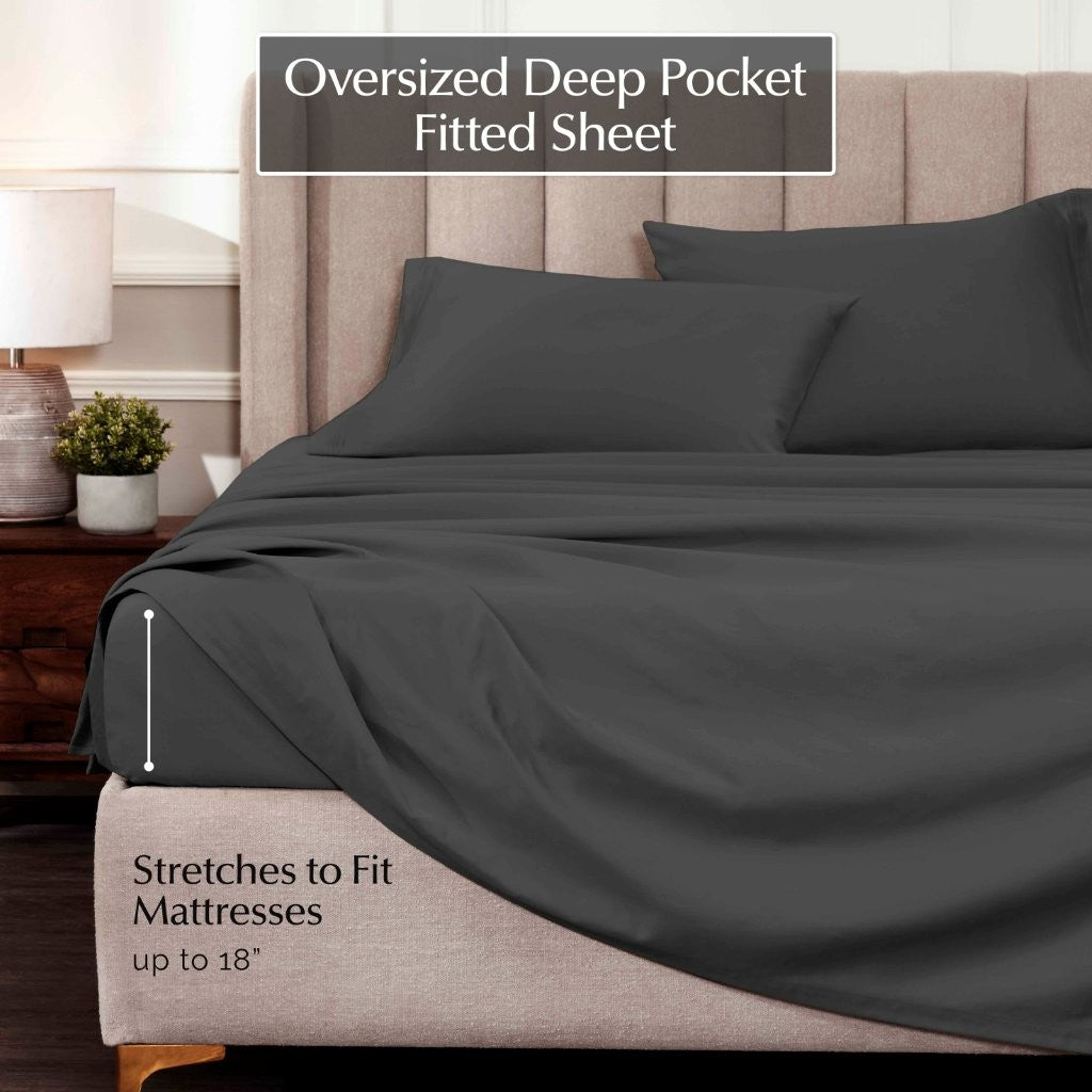 Premium 1000 Thread Count Egyptian Cotton Sheet Set - Eco-Friendly, Breathable & Hypoallergenic - Perfect for Luxury Bedding & Hot Sleepers