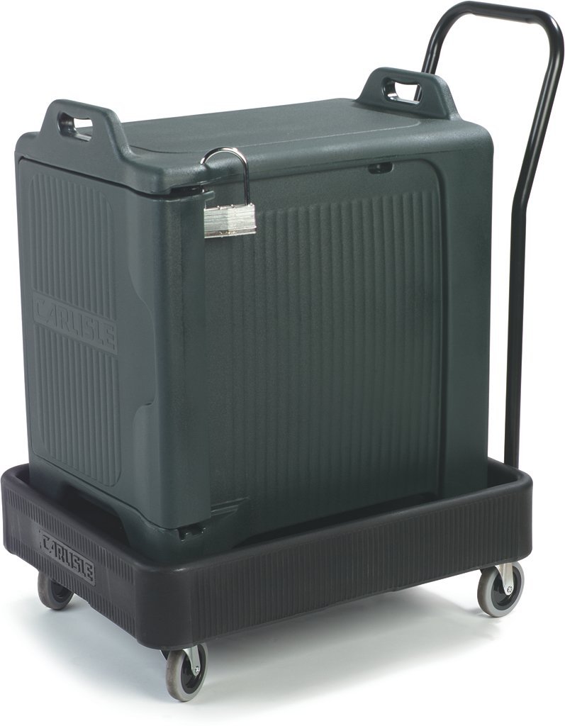Carlisle FoodService 5-Pan Insulated Food Carrier - Slide 'N Seal End Loader with Handles for Catering, Restaurants & Commercial Kitchens | Durable Black Plastic Food Pan Transport | Perfect for Buffets, Catering Events & Food Storage