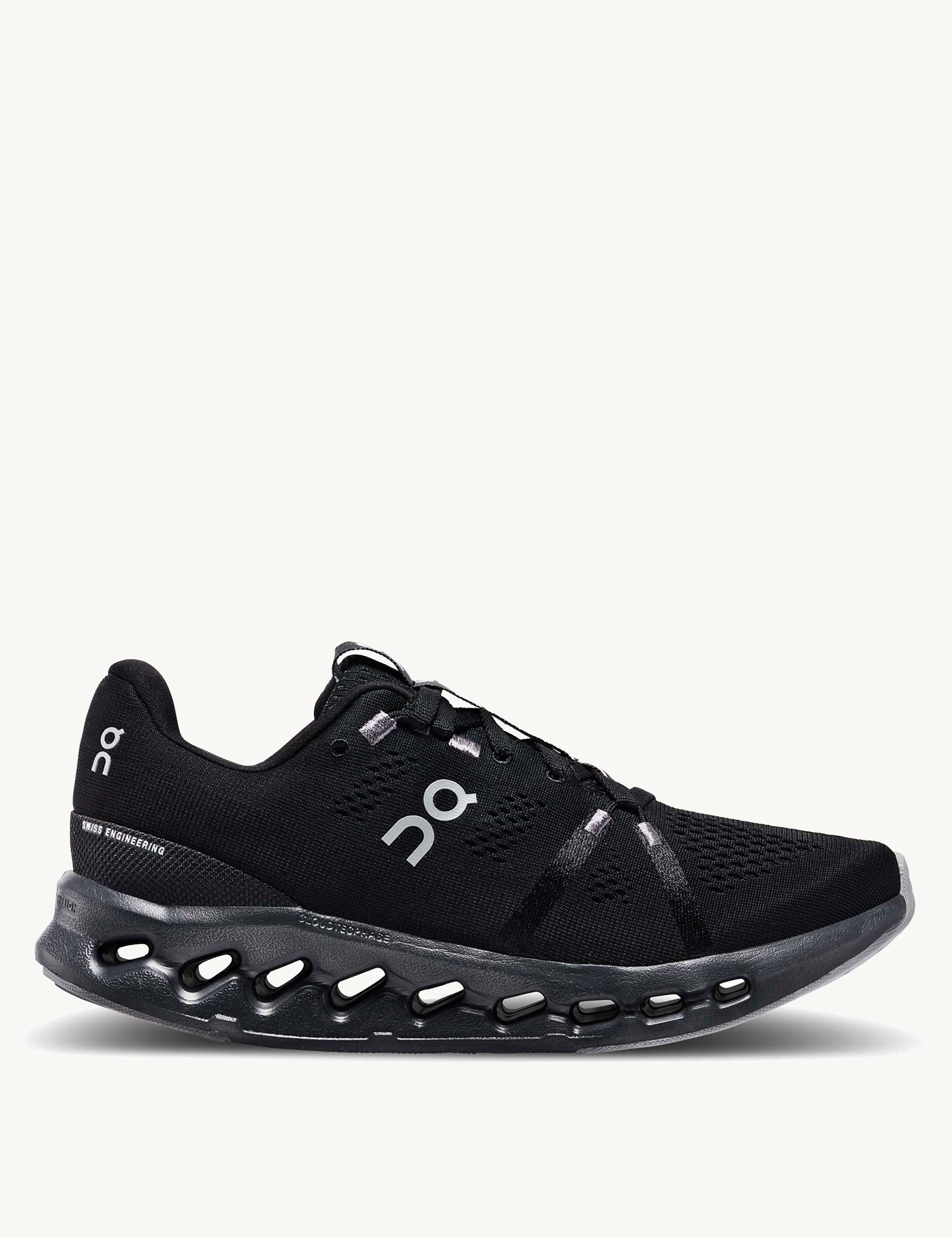 Cloudsurfer Running Shoes - All Black Men's & Women's Lightweight Athletic Sneakers for Jogging, Gym Workouts & Daily Wear