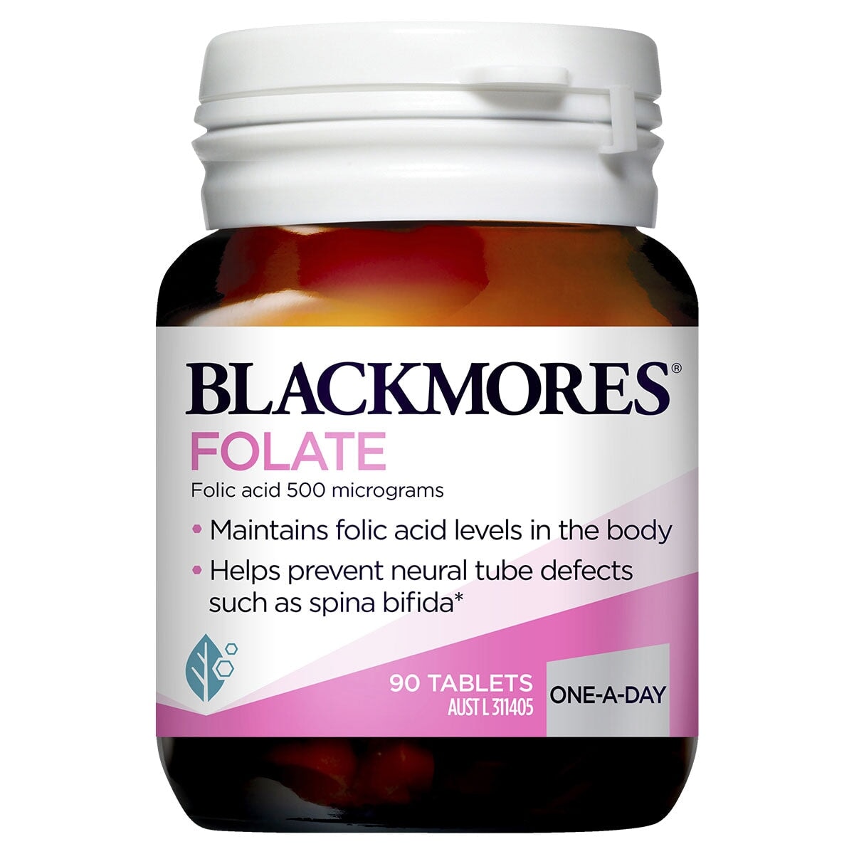 Blackmores Folate 500mcg - Premium Folic Acid Supplement for Pregnancy, Heart Health & Energy Support - Essential Nutrient for Women & Men - 150 Tablets