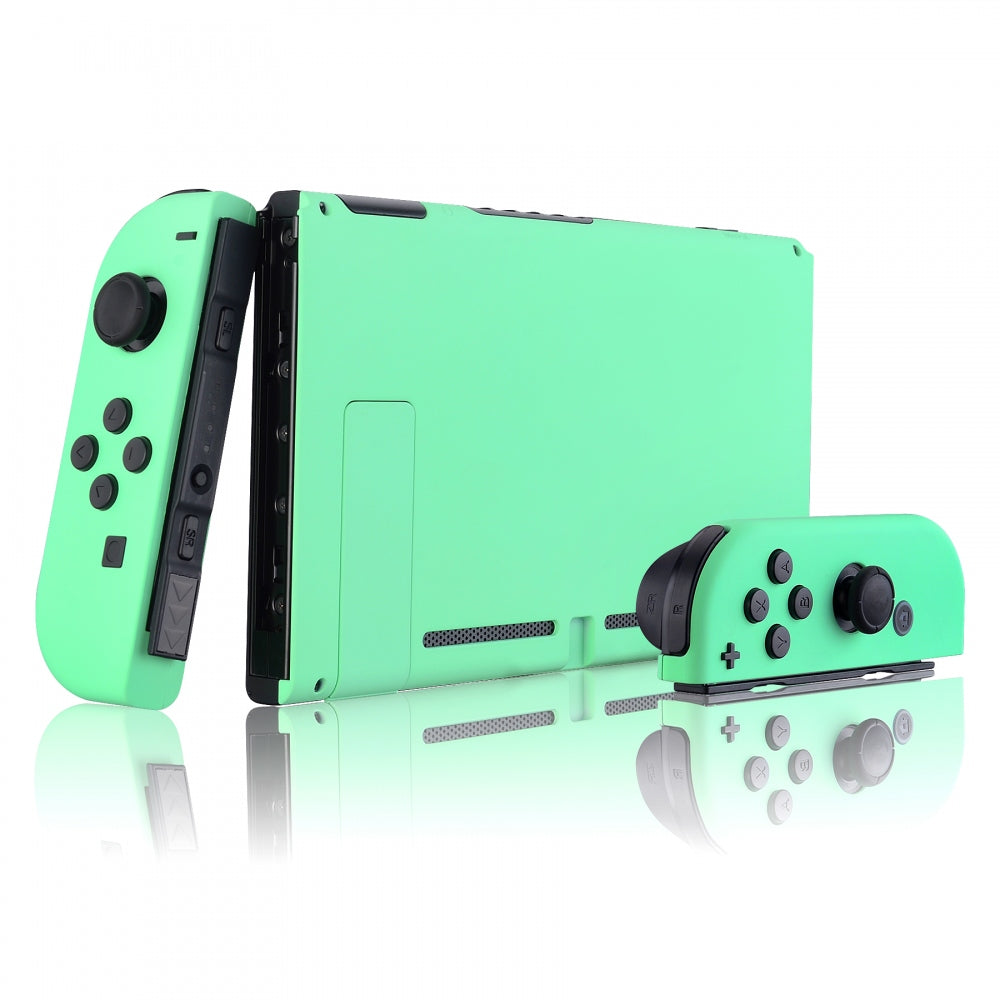 eXtremeRate Mint Green Nintendo Switch Joycon Controller Shell Replacement - Full Set Buttons & Back Plate DIY Kit for NS Switch (Model QP308) | Gaming Accessories for Custom Console Mods & Repairs