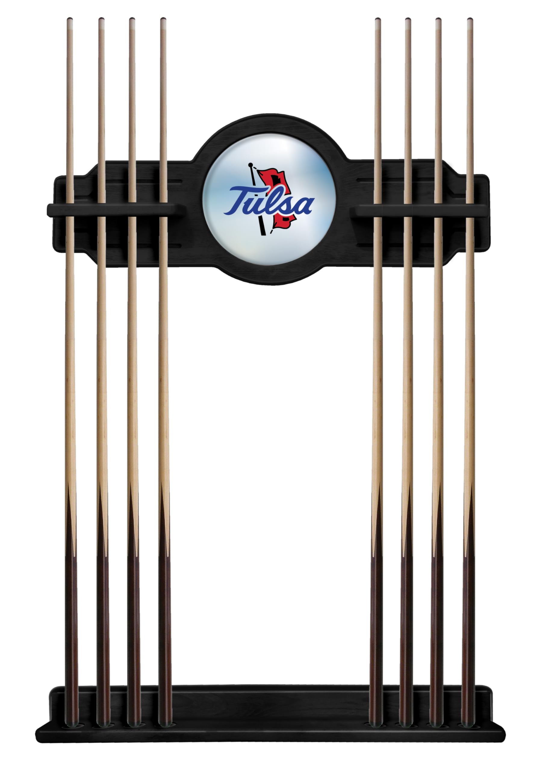 Premium Black Tulsa Cue Rack - Heavy Duty Billiard Pool Stick Holder by Holland Bar Stool - Perfect for Game Rooms, Bars & Man Caves (Home & Commercial Use)