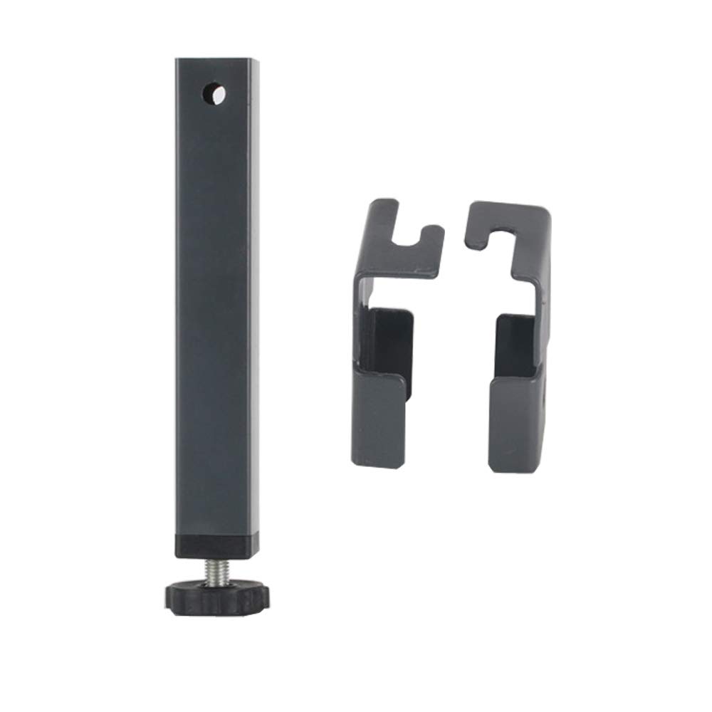 Adjustable Metal Furniture Legs for Beds, Cabinets & Frames - 2 Pack Black Support Feet (7.85