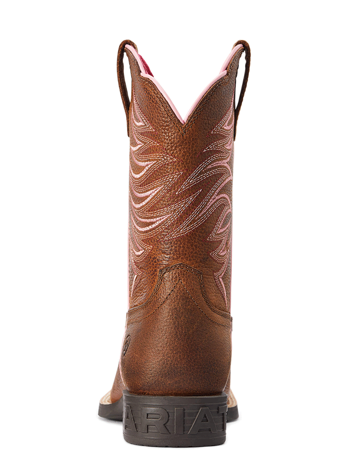 Ariat Kids Firecatcher Western Boots - Rowdy Brown - Durable Cowboy Boots for Boys & Girls - Perfect for Rodeo, Horse Riding & Western Fashion