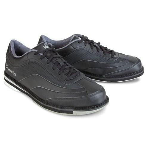 Brunswick Men's Rampage Interchangeable Right Hand Bowling Shoes - Black - Perfect for League Play & Tournament Bowling