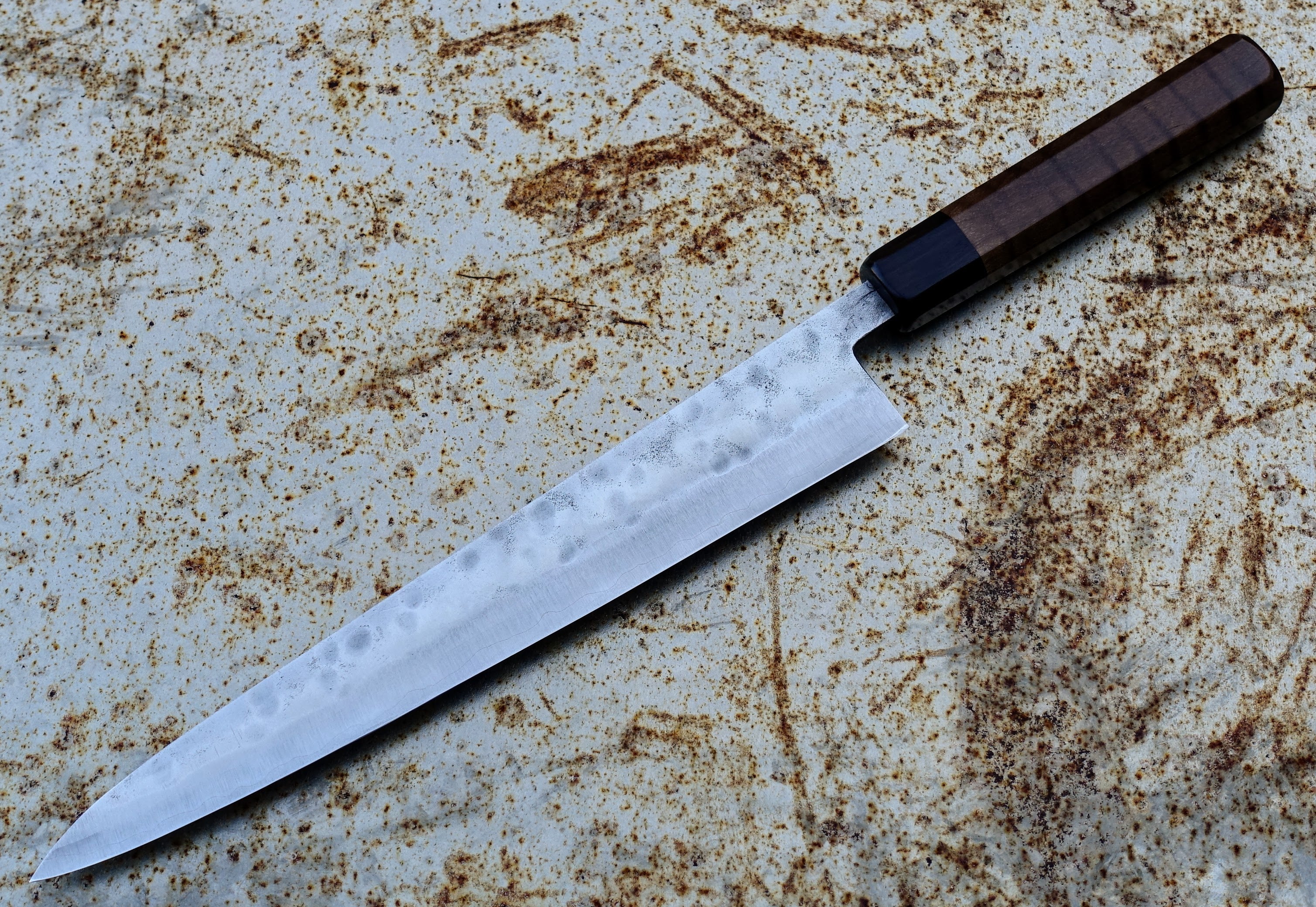 Premium Fujiwara Teruyasu 240mm Sujihiki Japanese Slicing Knife - Handcrafted High-Carbon Steel Blade with Custom Wooden Handle - Perfect for Sushi, Sashimi & Meat Carving