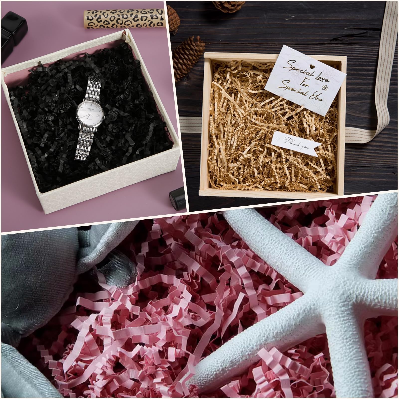 Premium Crinkle Paper Gift Box Filler - 1/2 LB Shredded Paper for Gift Wrapping, Easter Baskets & Party Decor (Orange) | Perfect for Birthday Presents, Wedding Favors & Holiday Packaging
