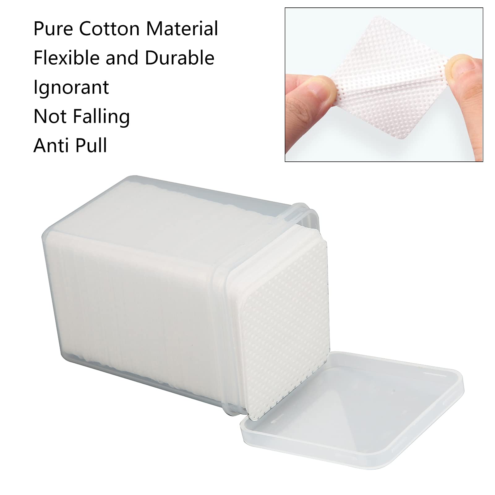 Premium Lint-Free Nail Wipes - 100% Pure Cotton, Anti-Static, Multipurpose Beauty Salon & Home Use for Women | Perfect for Manicures, Makeup Removal & Cosmetic Application