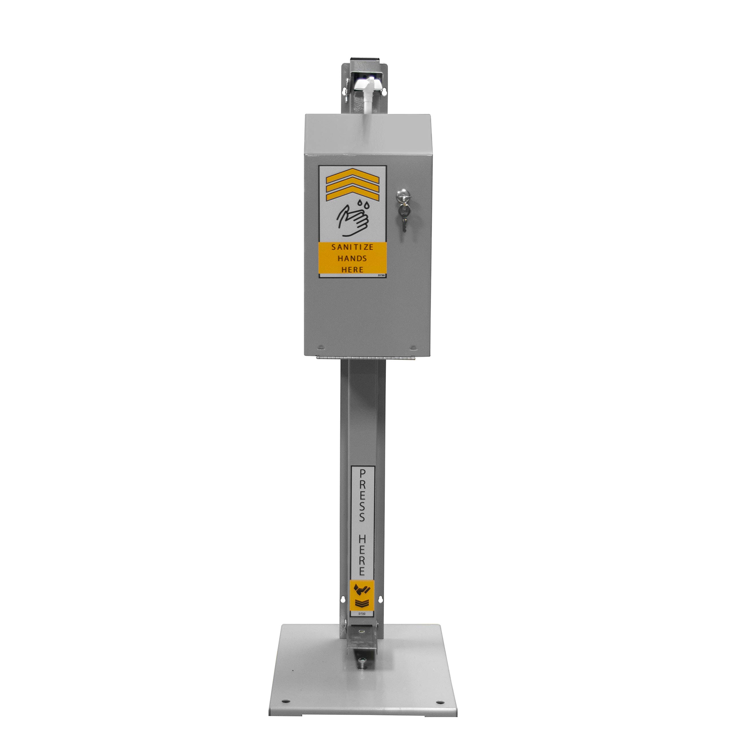 Durham 1400-05 Hands-Free Sanitizer Station - 16 Gauge Stainless Steel Wall Mount Dispenser for Office, Hospital & Public Spaces