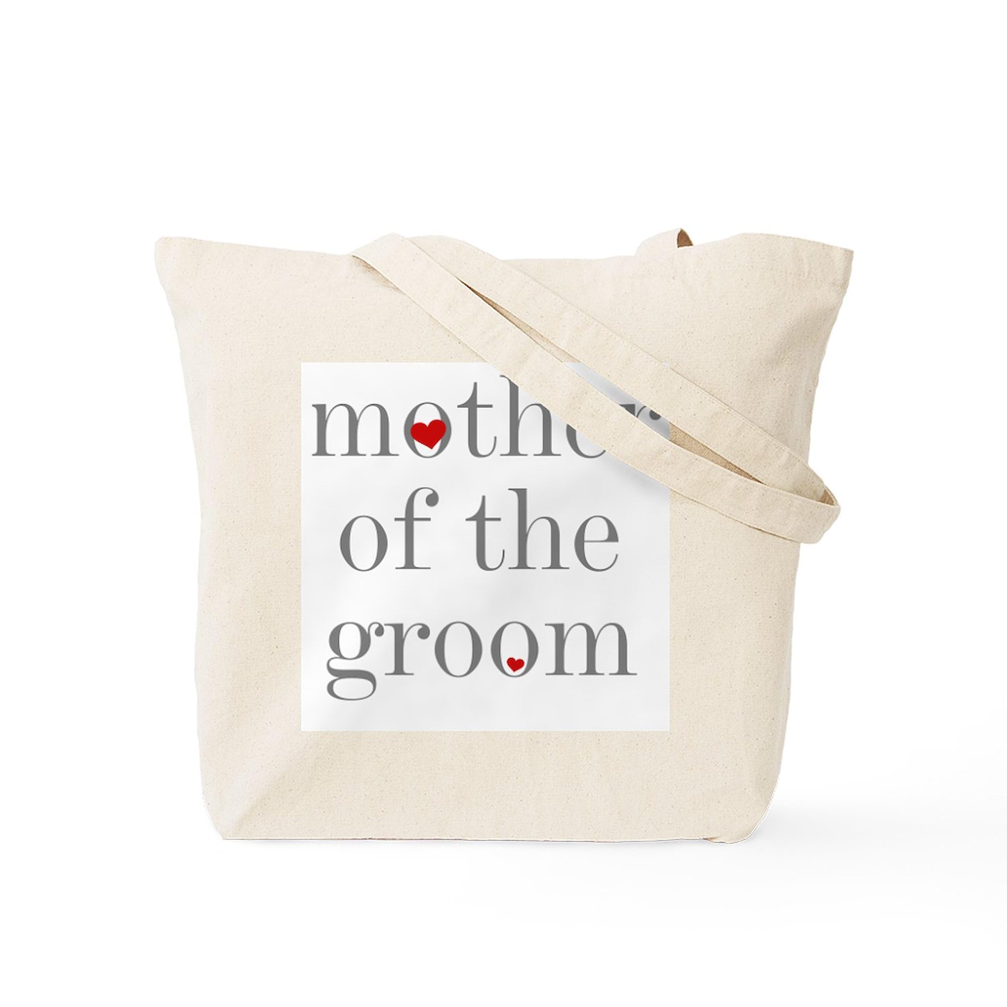 Eco-Friendly Natural Canvas Tote Bag - Mother of Groom Grey Text Reusable Shopping Bag | Perfect for Weddings, Groceries & Beach Outings