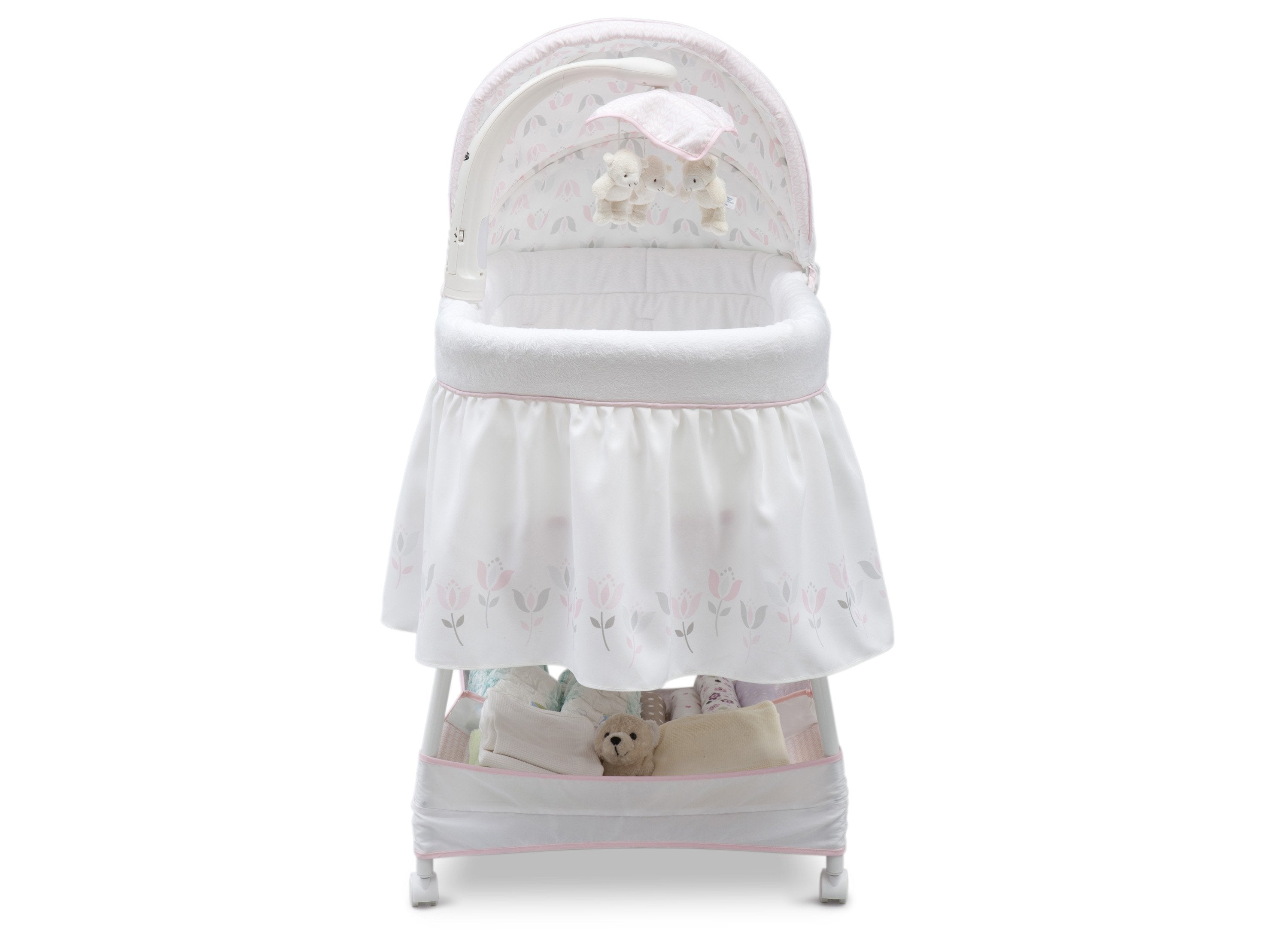 Slumber Time Elite Gliding Bassinet - Portable Baby Crib for Newborns & Infants - Smooth Rocking Motion for Better Sleep - Perfect for Nursery, Bedroom & Travel Use