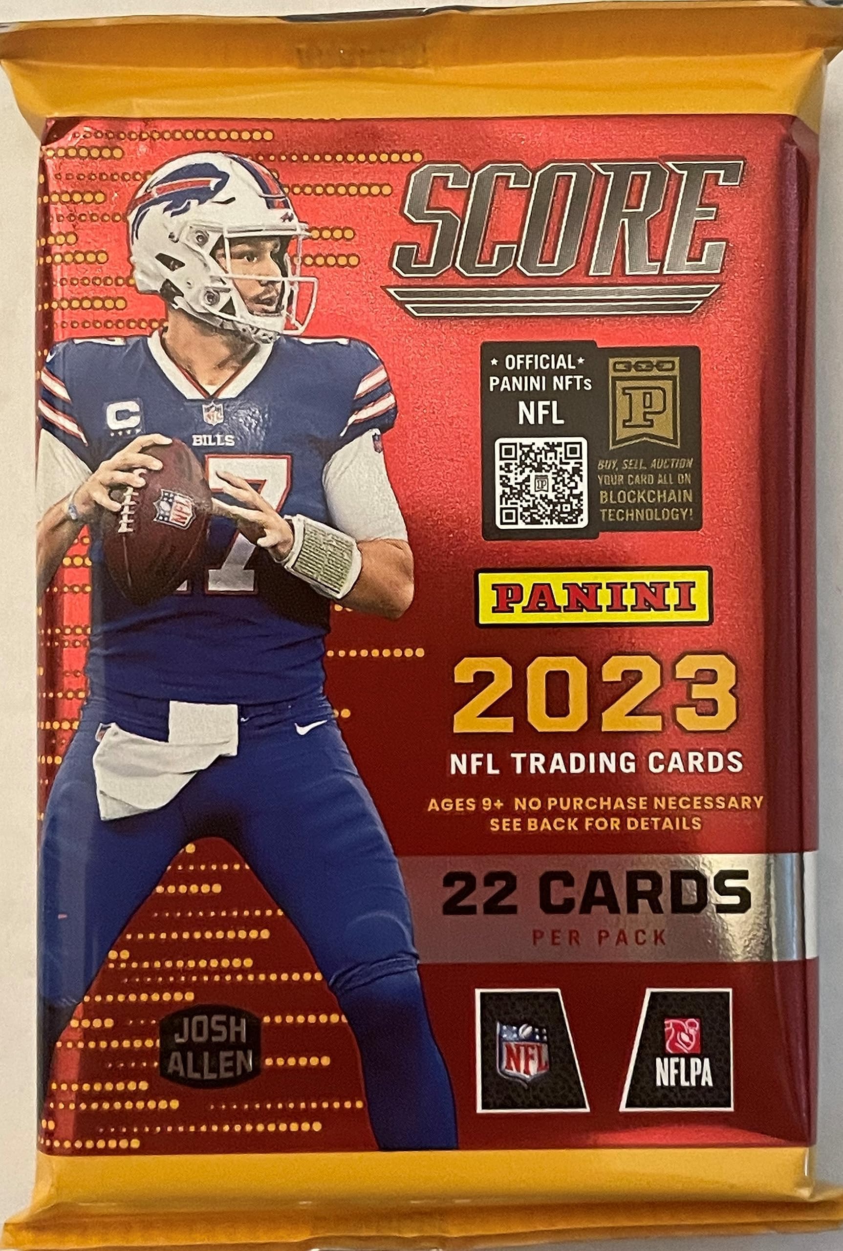 2023 Panini SCORE Football Cards - 3 Factory Sealed Packs (22 Cards Each) - Total 66 Cards + Bonus Patrick Mahomes Collectible - Perfect for NFL Fans, Trading & Collecting