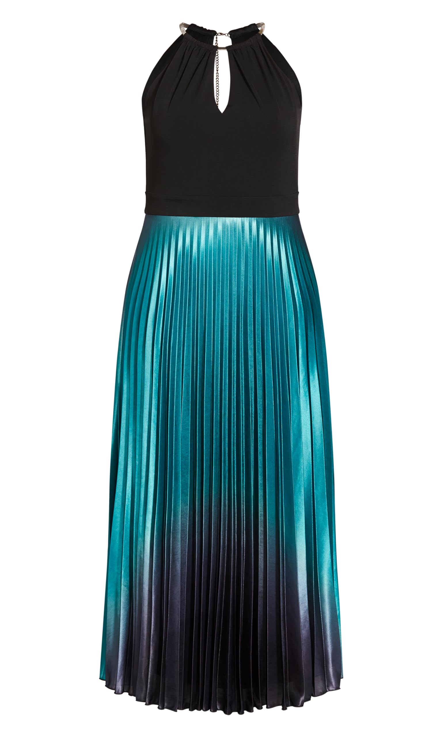 Elegant Pleated Ombre Maxi Dress for Women - Perfect for Summer Beach Vacations, Weddings & Evening Parties
