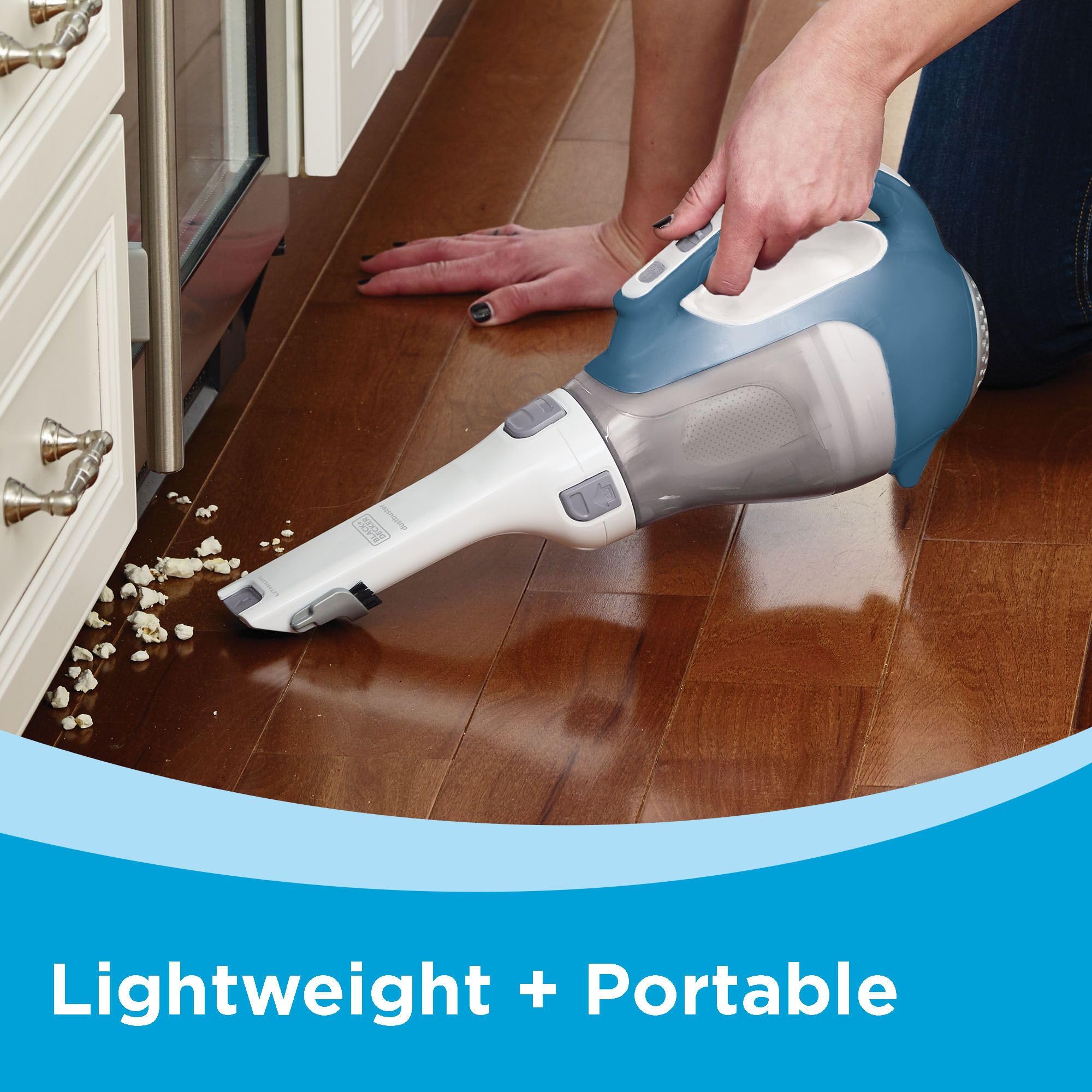 BLACK+DECKER Dustbuster AdvancedClean Cordless Handheld Vacuum Cleaner - Powerful 20V Lithium Battery, Lightweight for Home, Car, Stairs & Pet Hair Cleaning with Crevice Tool (CHV1410L) | Perfect for Quick Cleanups on Furniture, Carpets & Hard-to-Reach Areas