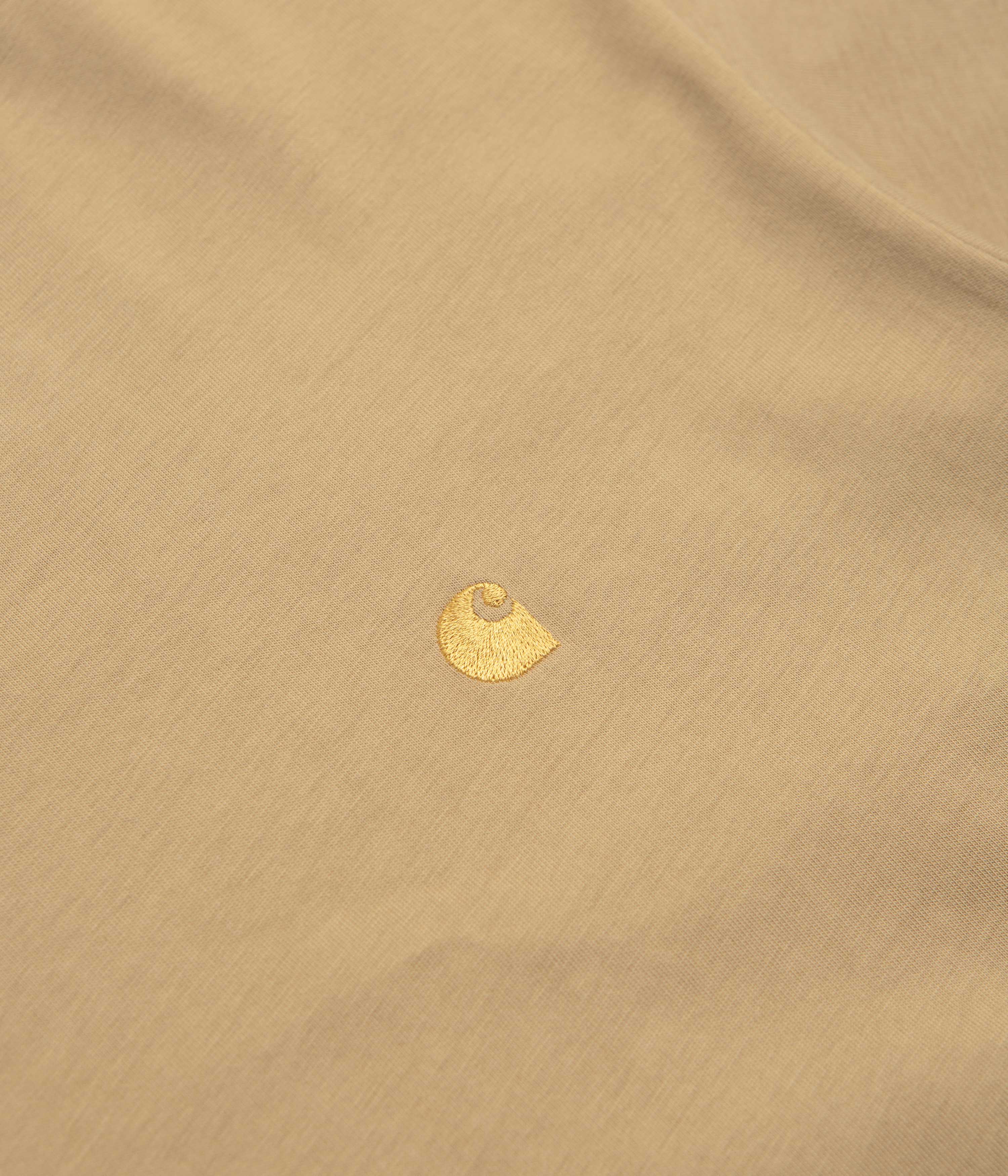 Carhartt Chase T-Shirt for Men - Dusty Hamilton Brown & Gold - Comfortable Casual Wear for Work, Outdoor & Everyday Use