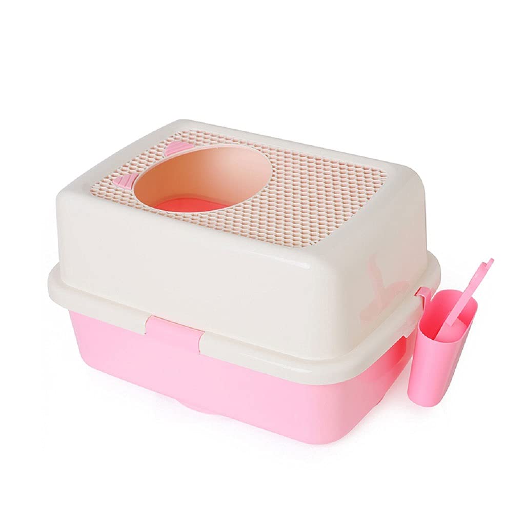 JKXWX Fully Enclosed Cat Litter Box - Large Top-Entry Design with Odor Control, Splash-Proof Pet Toilet for Indoor Cats | Perfect for Small Apartments & Multi-Cat Homes (Color: A)