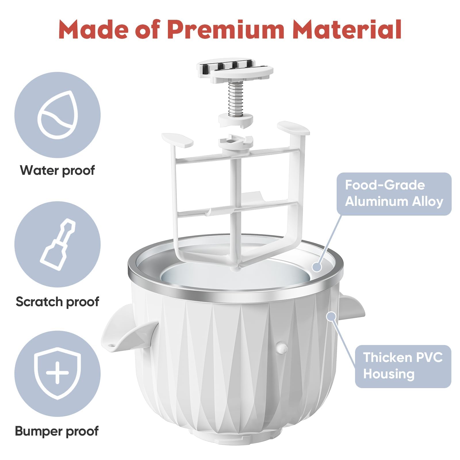 KitchenAid Stand Mixer Ice Cream Maker Attachment - 2 Quart Frozen Yogurt, Ice Cream & Sorbet Gelato Maker for 4.5 Qt+ Mixers | Perfect for Homemade Desserts, Summer Treats & Family Gatherings