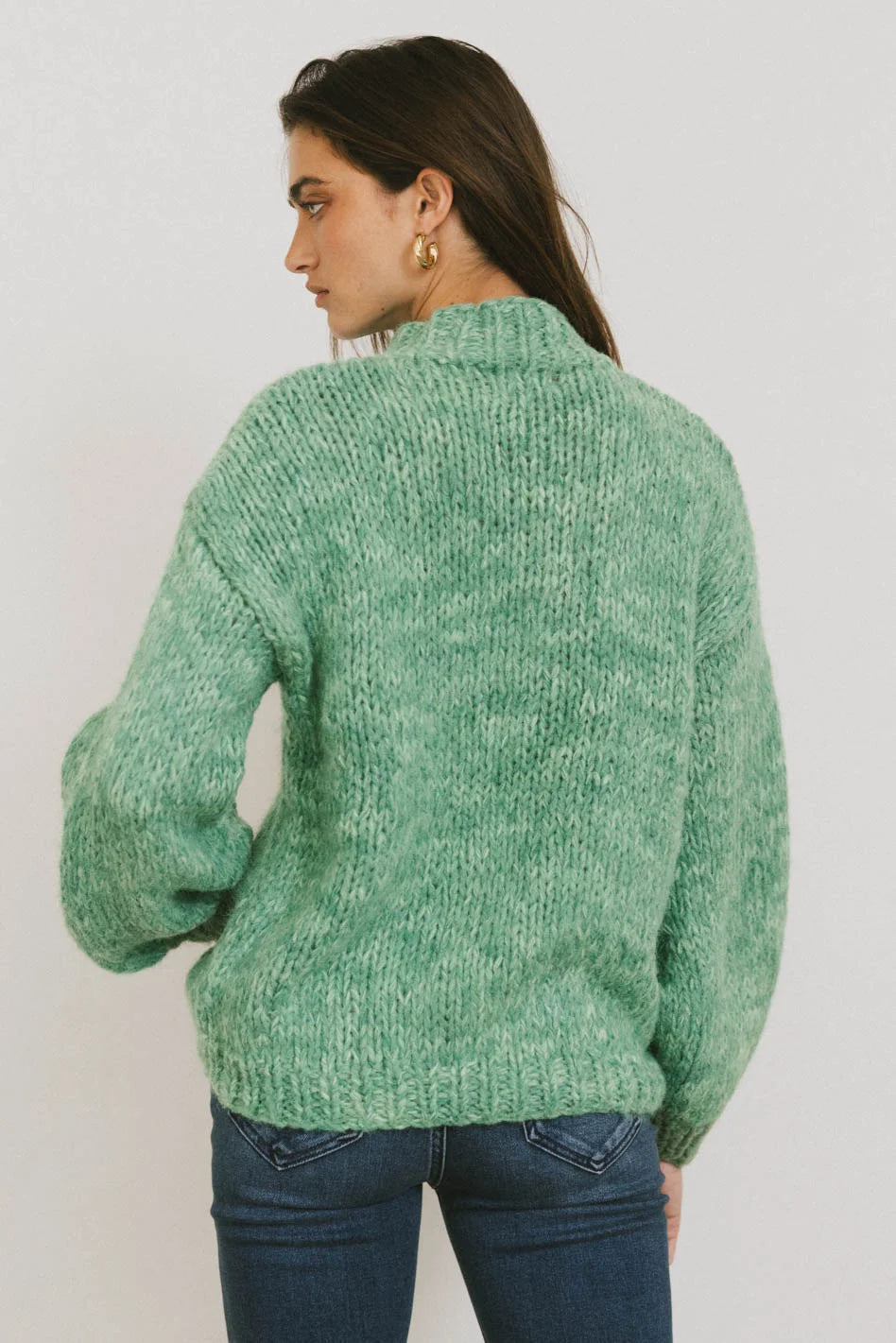 Anastasia Green Knit Sweater for Women | Cozy Winter Pullover | Perfect for Casual Outfits & Holiday Gatherings