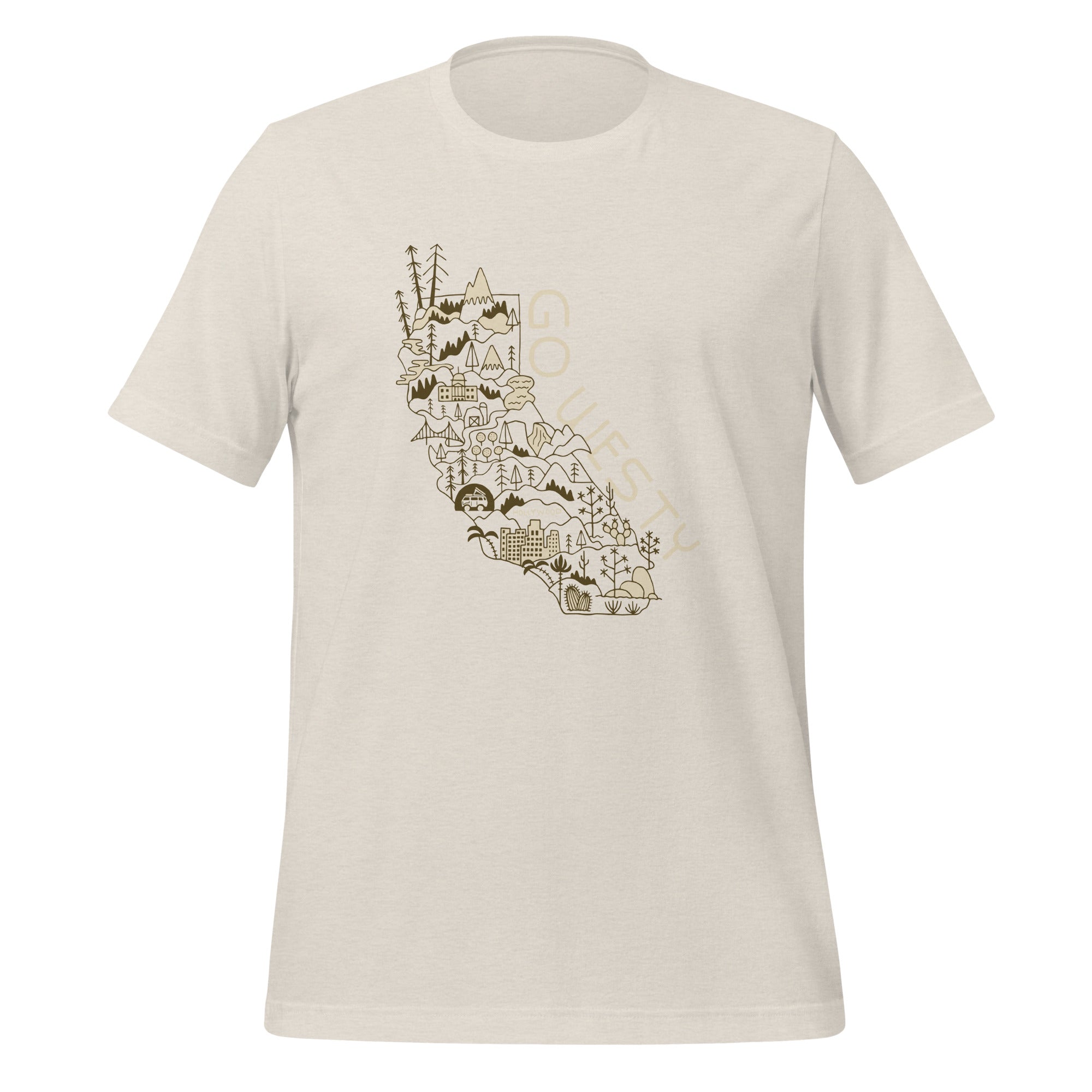 Golden State Westy Vintage T-Shirt - Retro Graphic Tee for Men & Women - Perfect for Casual Wear, Travel, and Outdoor Adventures