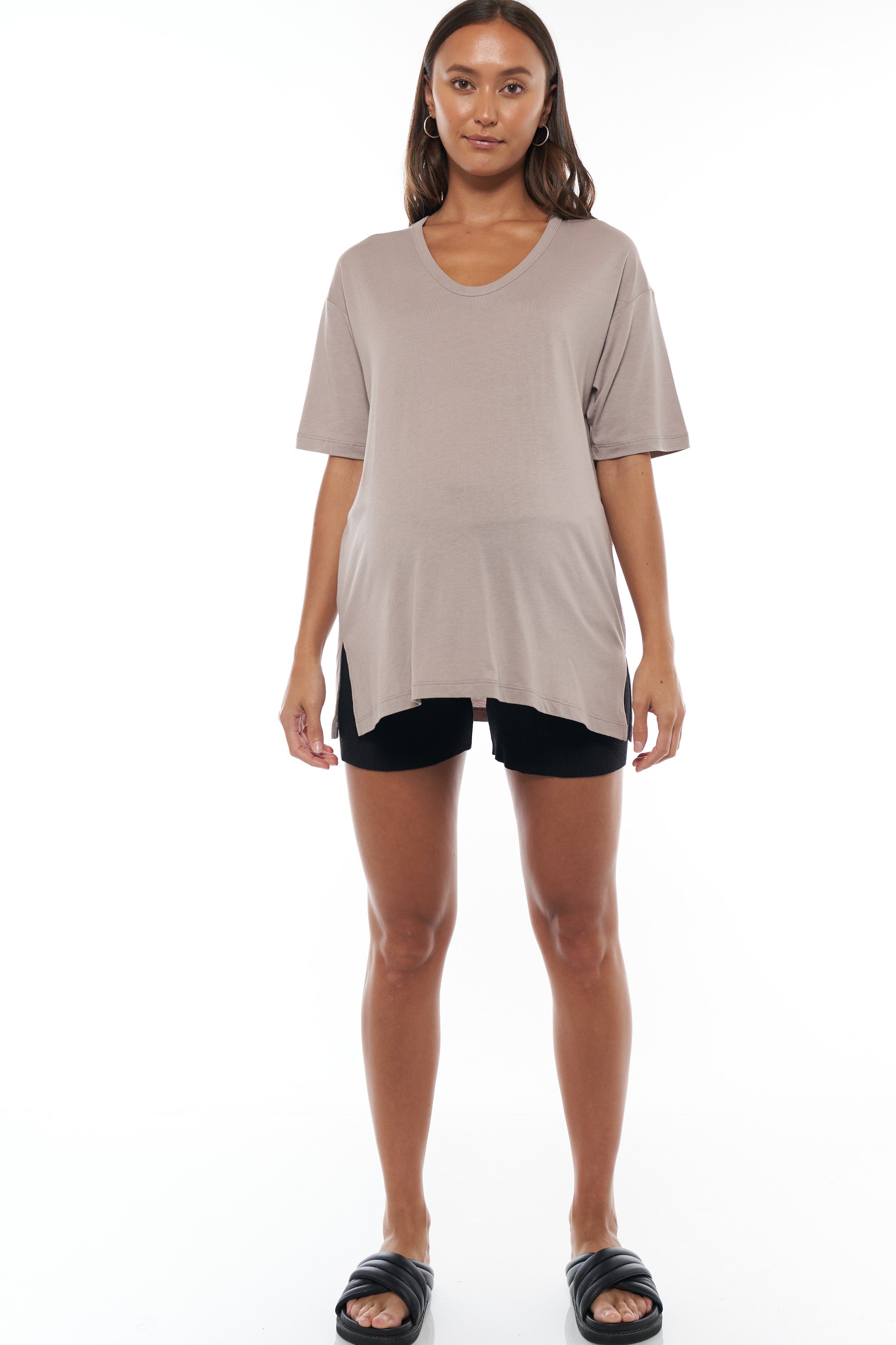 The Weekend Scoop Tee - Soft & Comfortable Women's T-Shirt for Casual Outings, Lounging & Weekend Wear