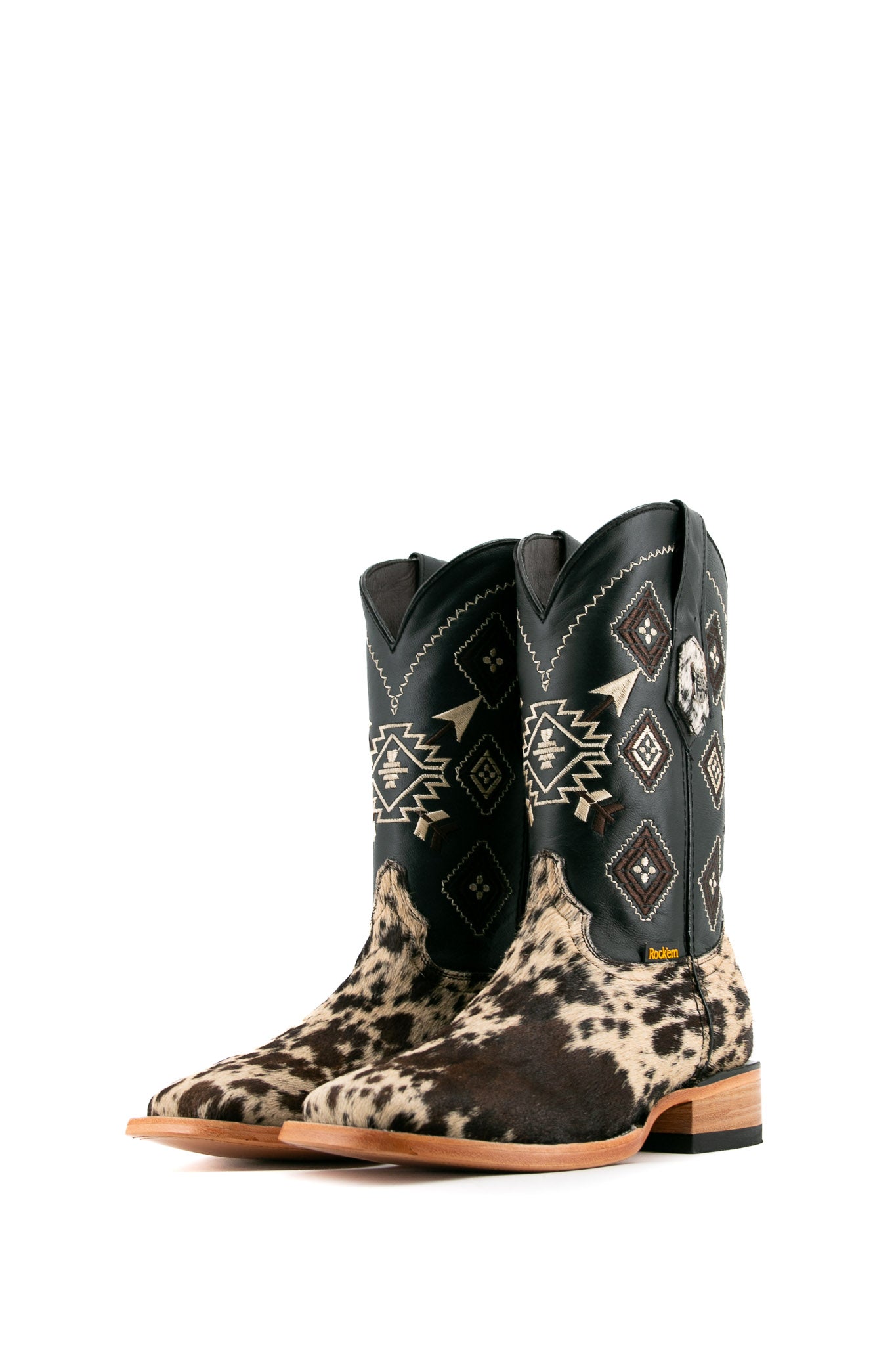 Men's Genuine Cowhide Square Toe Cowboy Boots - Size 7 Western Boots for Men (IM27) - Perfect for Rodeo, Country Dancing & Outdoor Adventures