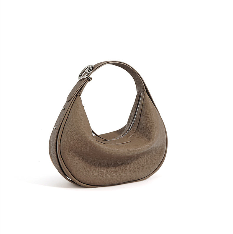 Stylish Crescent Leather Shoulder Bag for Women - Fashionable Crossbody Purse with Adjustable Strap - Perfect for Work, Travel & Everyday Use