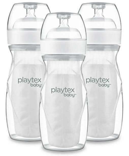 Playtex Baby Anti-Colic Nurser Bottles with Drop-Ins Liners - 3 Pack | BPA-Free Bottle Feeding System for Newborns & Infants | Reduce Gas & Spit-Up for Happy Feeding Time