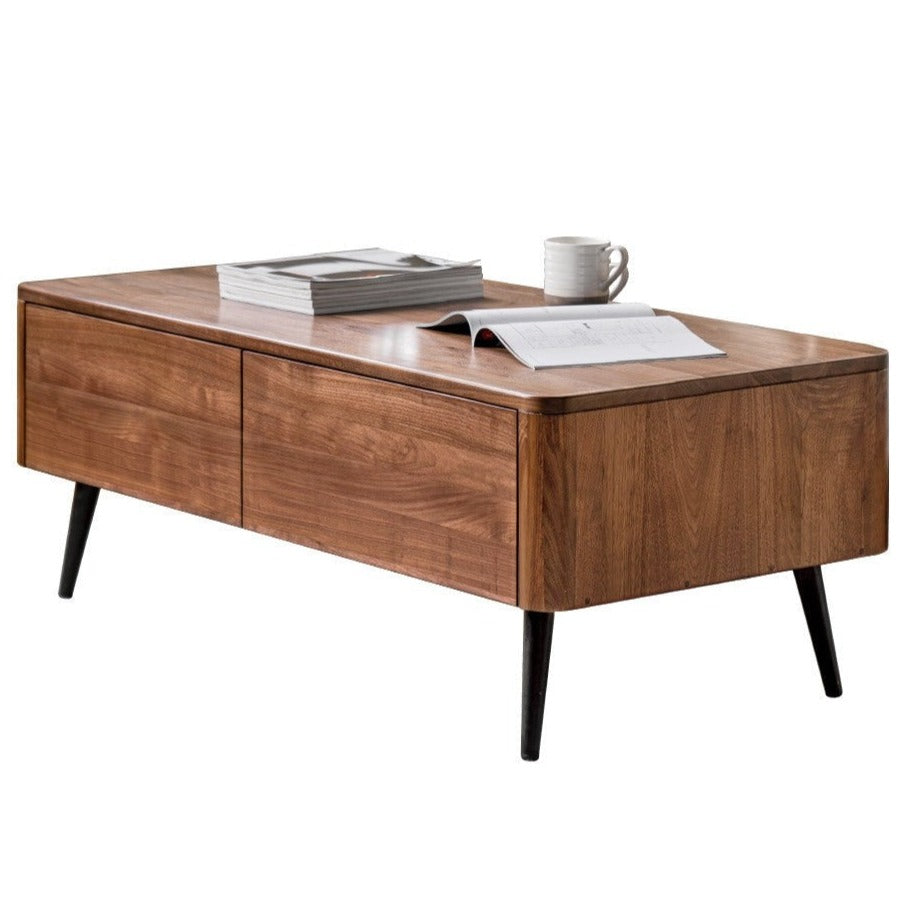 Solid Black Walnut Coffee Table - Handcrafted Wooden Living Room Furniture for Modern Home Decor, Perfect for Lounge, Family Gatherings & Coffee Time