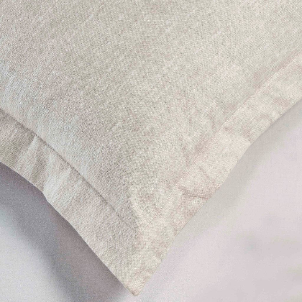Soft Melange Flannel Cotton Two-Toned Brushed Duvet Cover Set - Cozy Bedding for Winter Nights & Guest Room Comfort