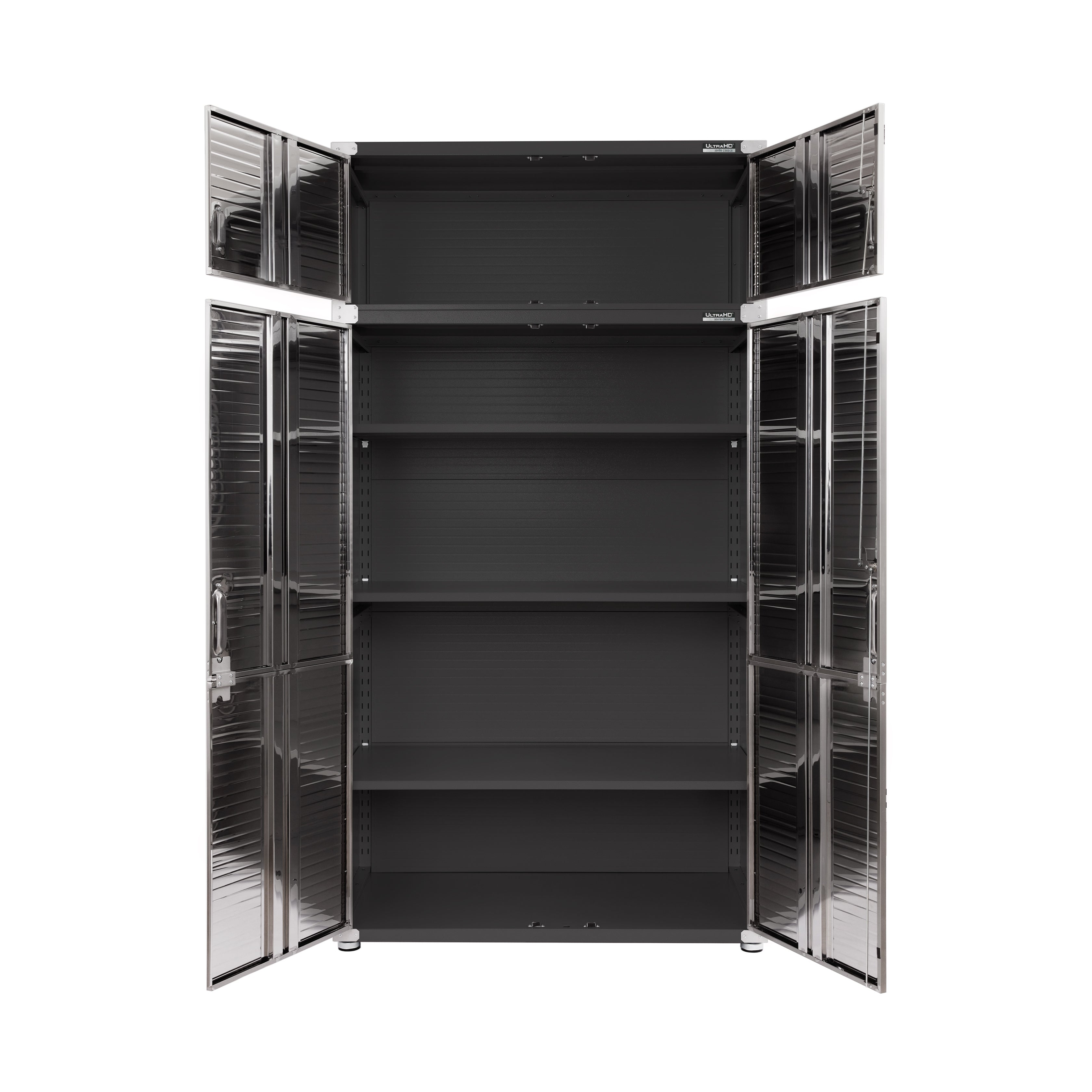 UltraHD® Stackable Kitchen Cabinet Organizer - Graphite Finish for Pantry, Bathroom & Closet Storage