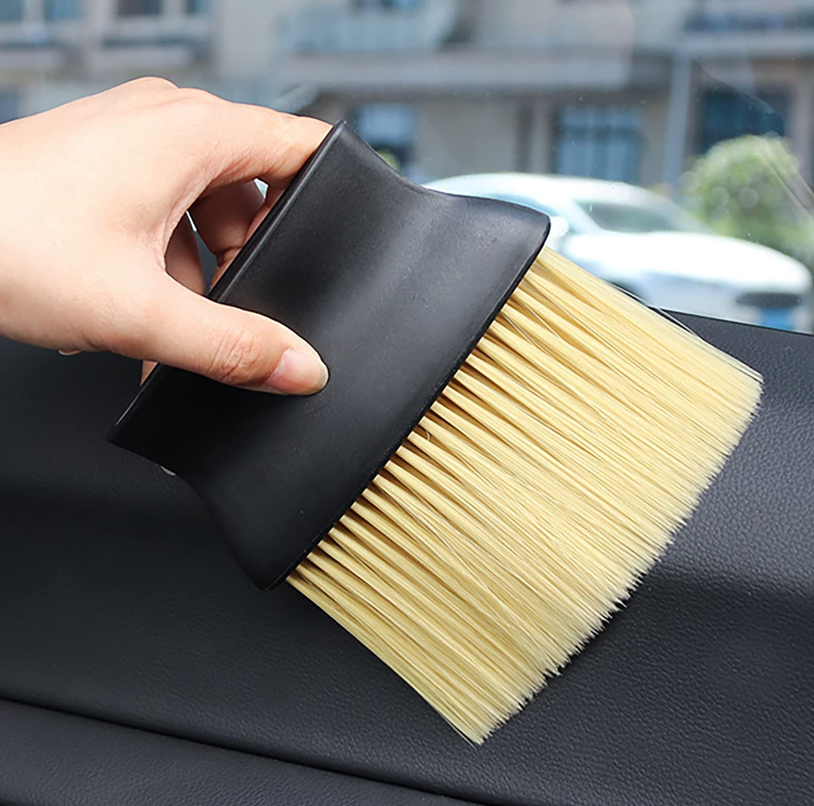 Auto Interior Dust Brush - Soft Bristle Car Cleaning Duster for Dashboard, Leather, Skylight & Exterior Detailing - Perfect for Home, Office & Vehicle Maintenance