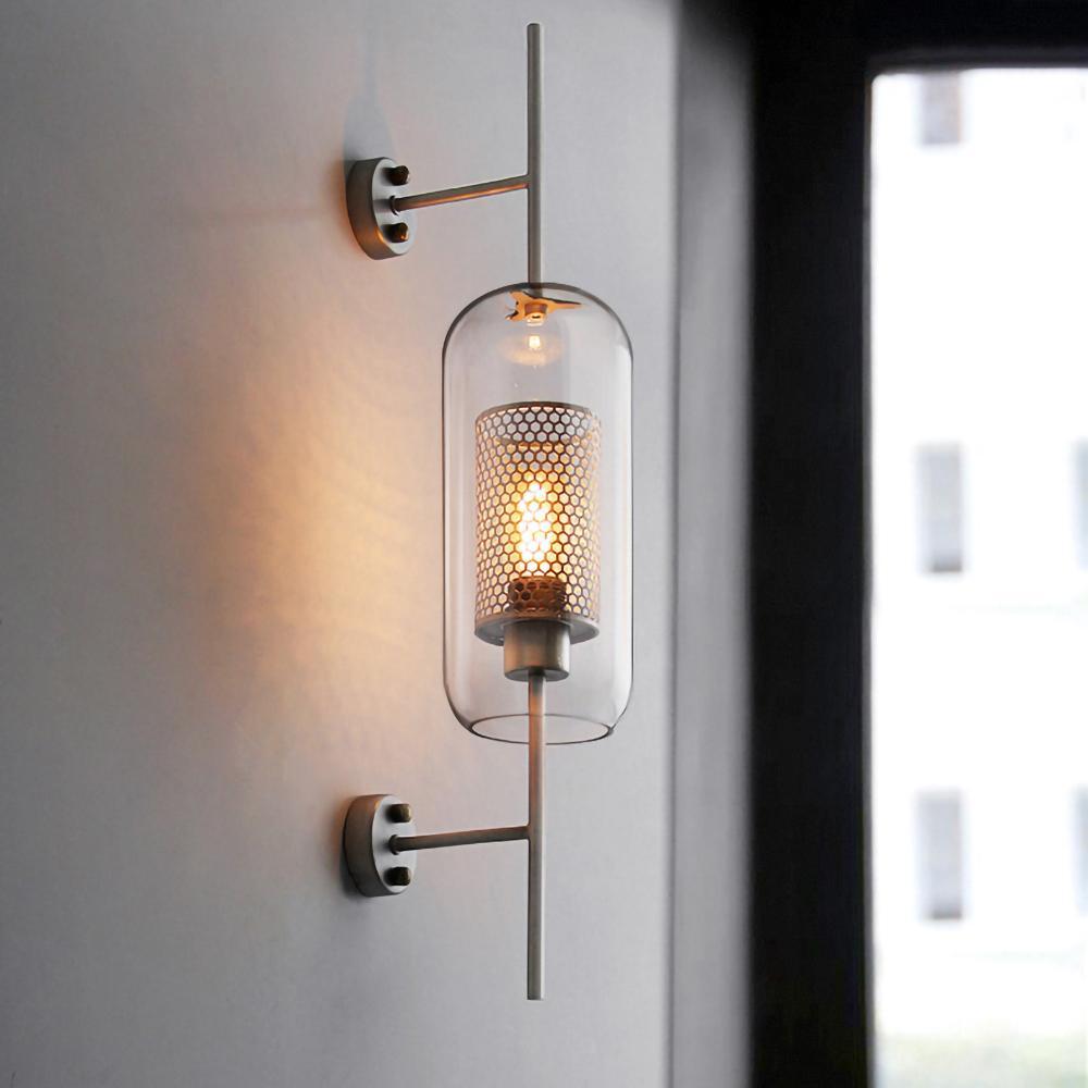 Chiswick Modern Glass Wall Light Fixture - Sleek Indoor/Outdoor Sconce for Living Room, Bedroom, or Patio Lighting
