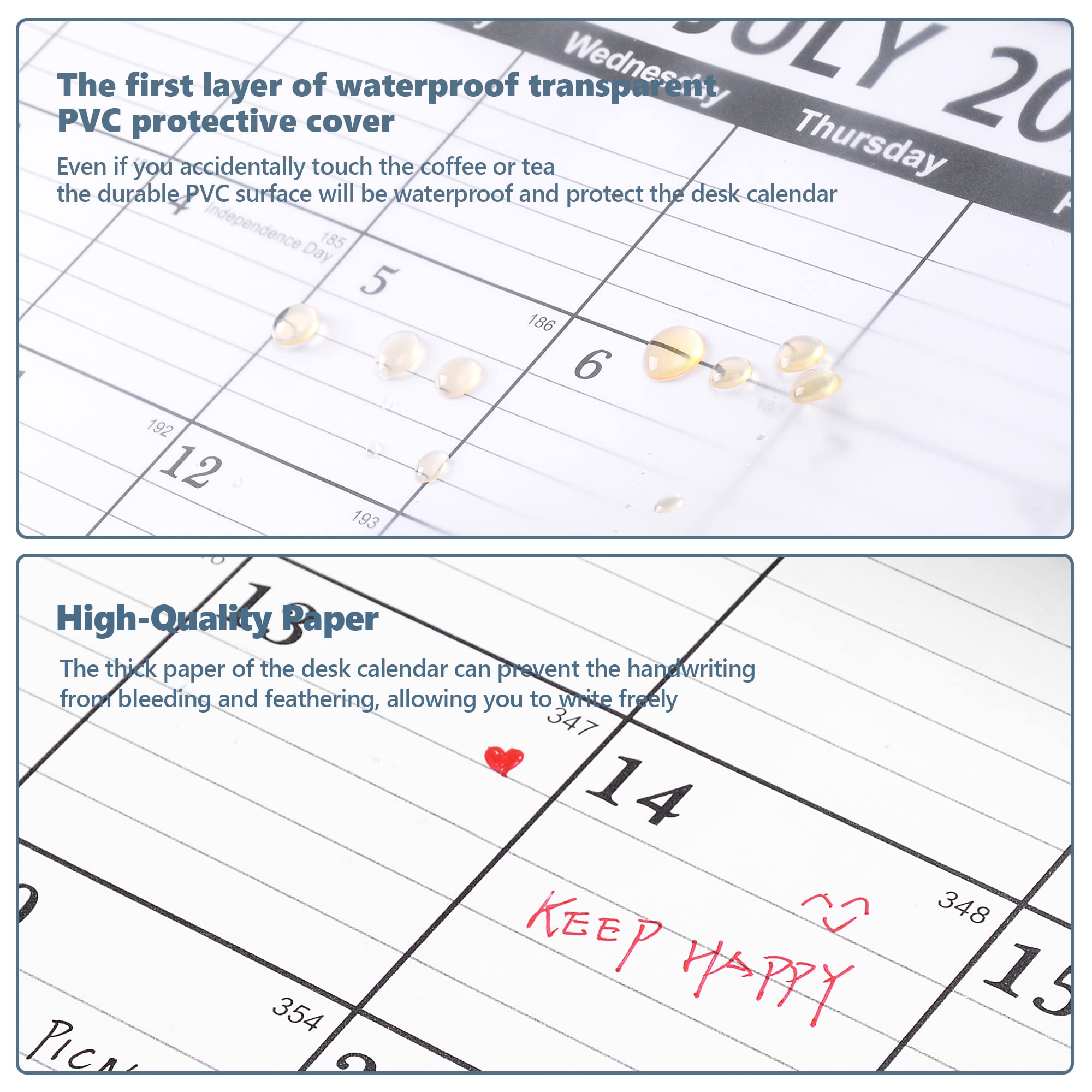 2024-2025 Desk Calendar - 18 Month Planner from July 2024 to December 2025 | 12x17 Inch Large Format with Perforated Pages | Perfect for Classroom, Office & Family Planning (2-Pack)