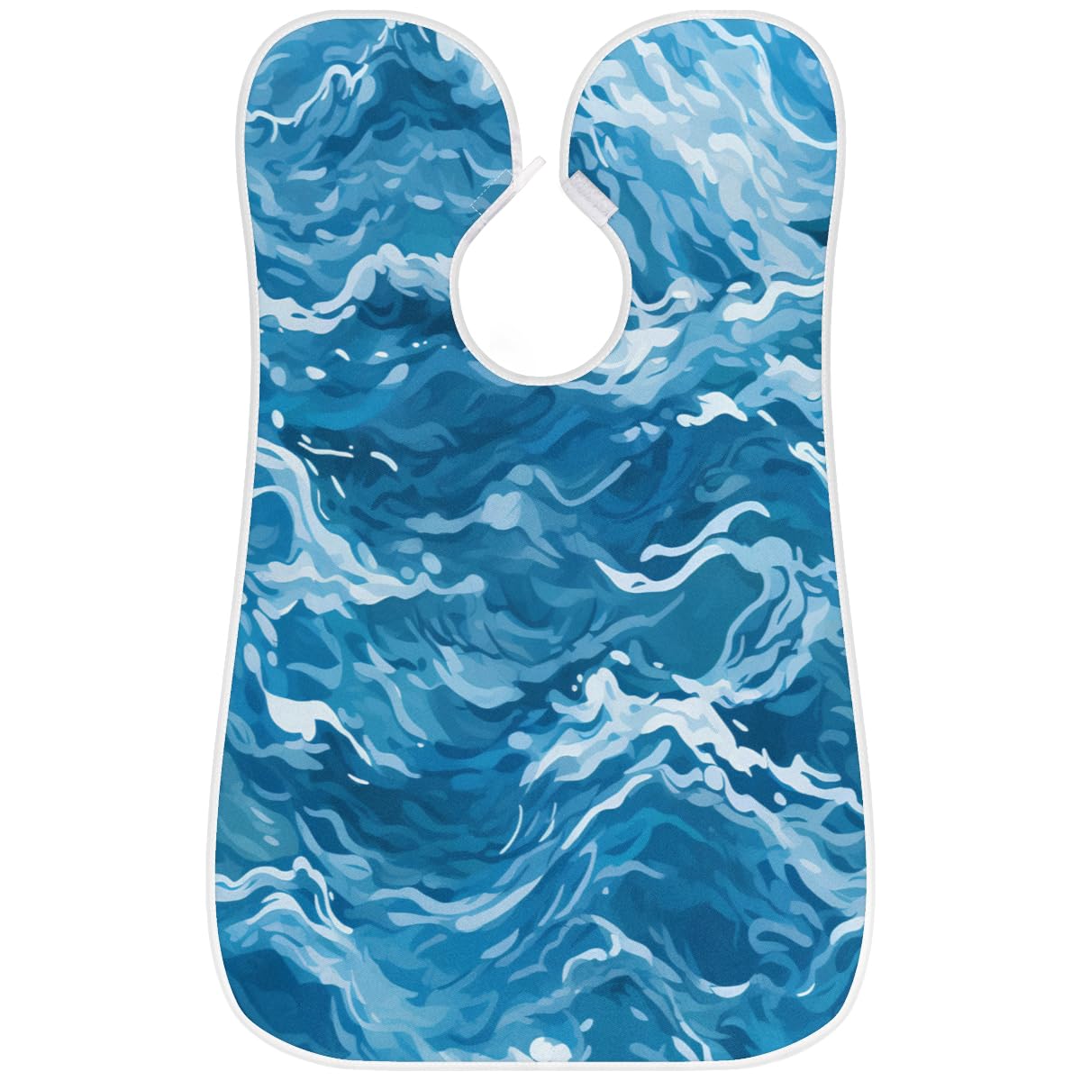 Ocean Blue Beard Shaving Bib for Men - Waterproof Barber Apron for Hair Dye & Makeup - Sink Hair Catcher for Beard Trimming & Lineup - Perfect Gift for Barbers & Stylists (Great for Salon, Home Grooming & Professional Use)