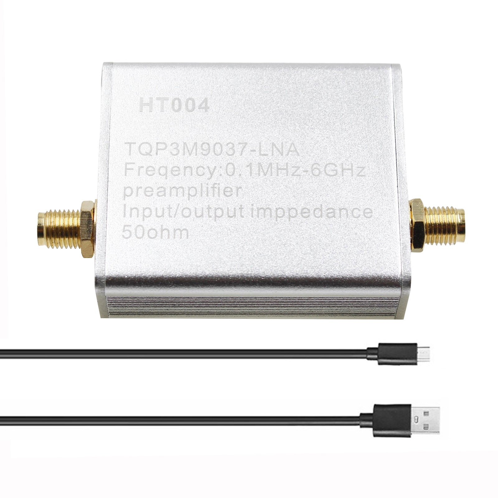 100K-6GHz HT004 Full Band Low Noise Amplifier 20dB High Gain RF Power Preamplifier for Ham Radio, Satellite Communication & Signal Boosting