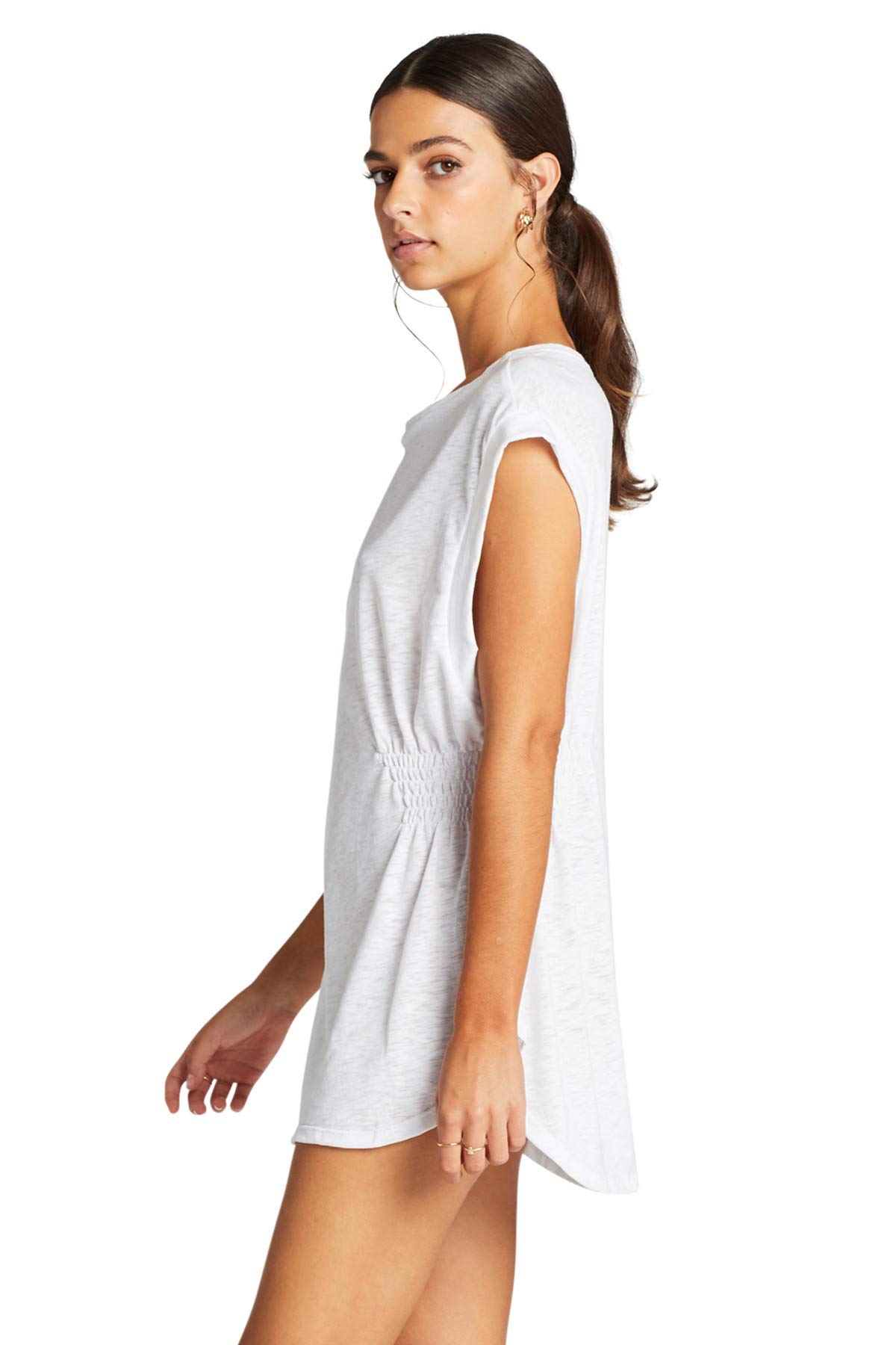 Vitamin A White ECOCOTTON Swami Shirt | Women's Organic Cotton Boho Blouse for Yoga, Beach & Casual Wear