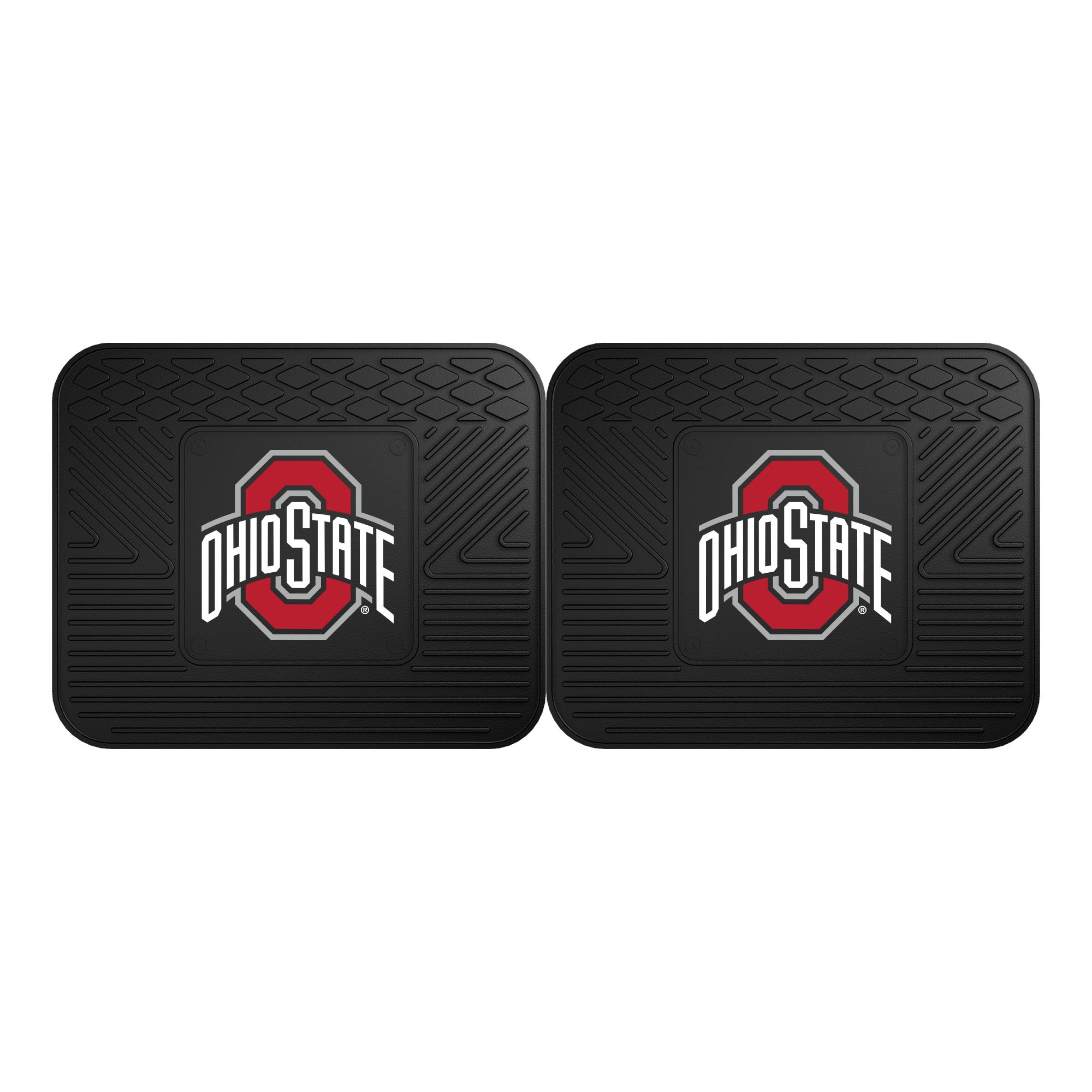 Ohio State University Car Floor Mats - 2-Piece Set for Back Seat | Non-Slip, Durable & Easy to Clean | Perfect for Buckeyes Fans, Alumni & Game Day Tailgating