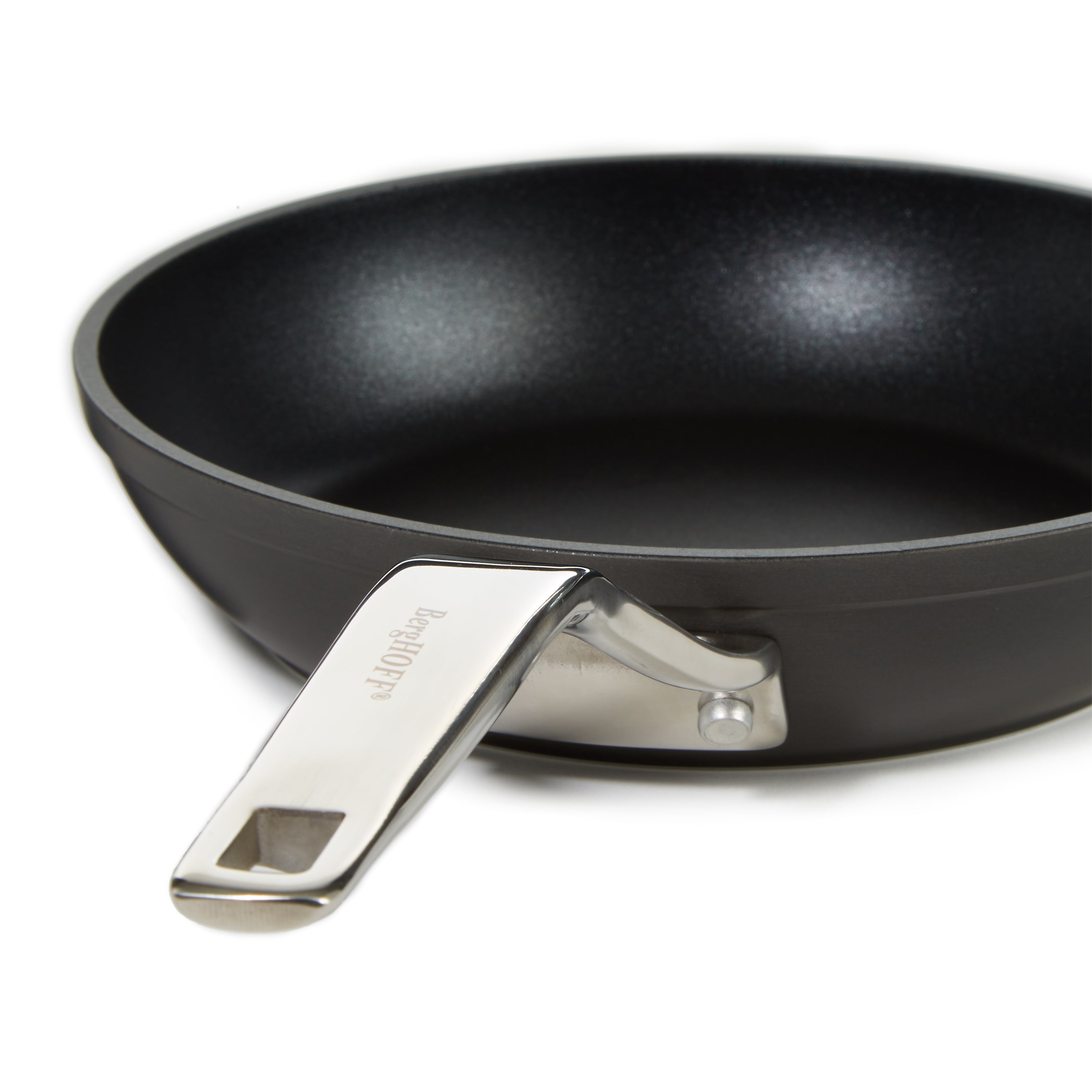 BergHOFF Essentials 8-Inch Nonstick Hard Anodized Fry Pan - Black - Durable & Scratch-Resistant Cookware for Perfect Sautéing, Frying & Cooking at Home
