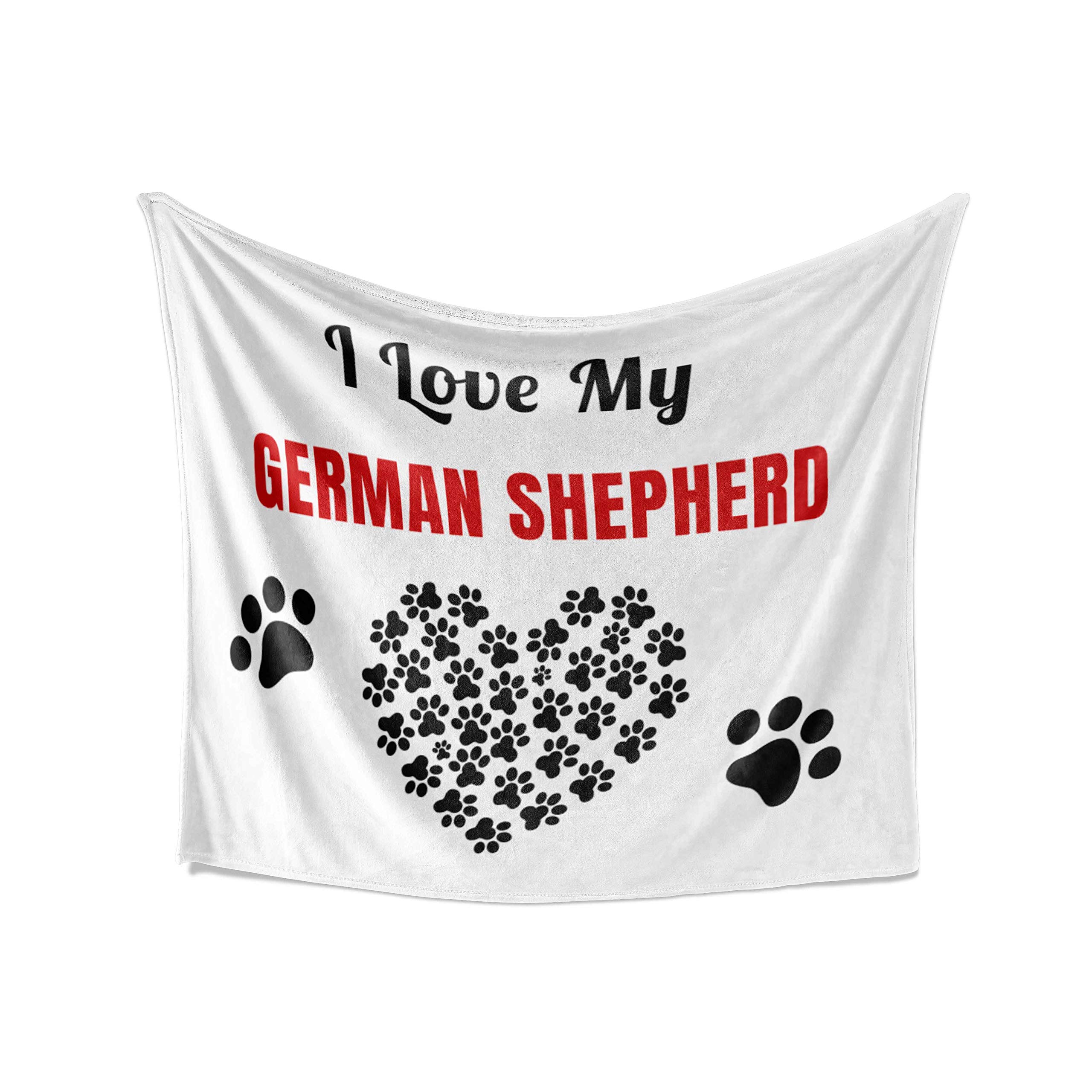 Personalized German Shepherd Plush Fleece Blanket - Custom Dog Themed Throw, Soft & Cozy 50x60 Inch Blanket for Birthday, Christmas Gift | Perfect for Pet Lovers, Home Decor, Couch & Bed Use