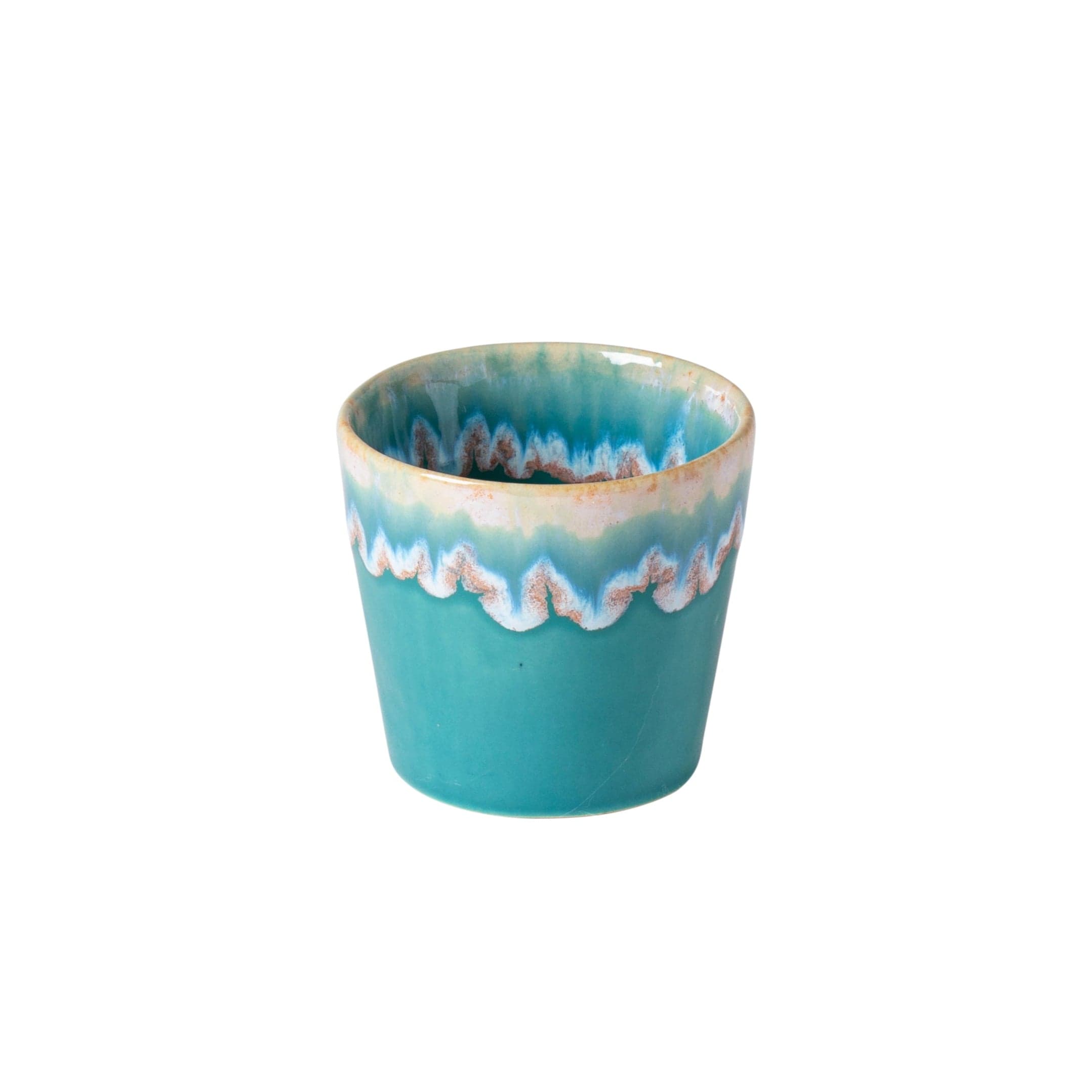 Casafina Grepresso Handmade Fine Stoneware Espresso Cup - Premium Turquoise Ceramic Coffee Mug for Espresso, Cappuccino & Latte - Perfect for Home, Cafe & Office Use