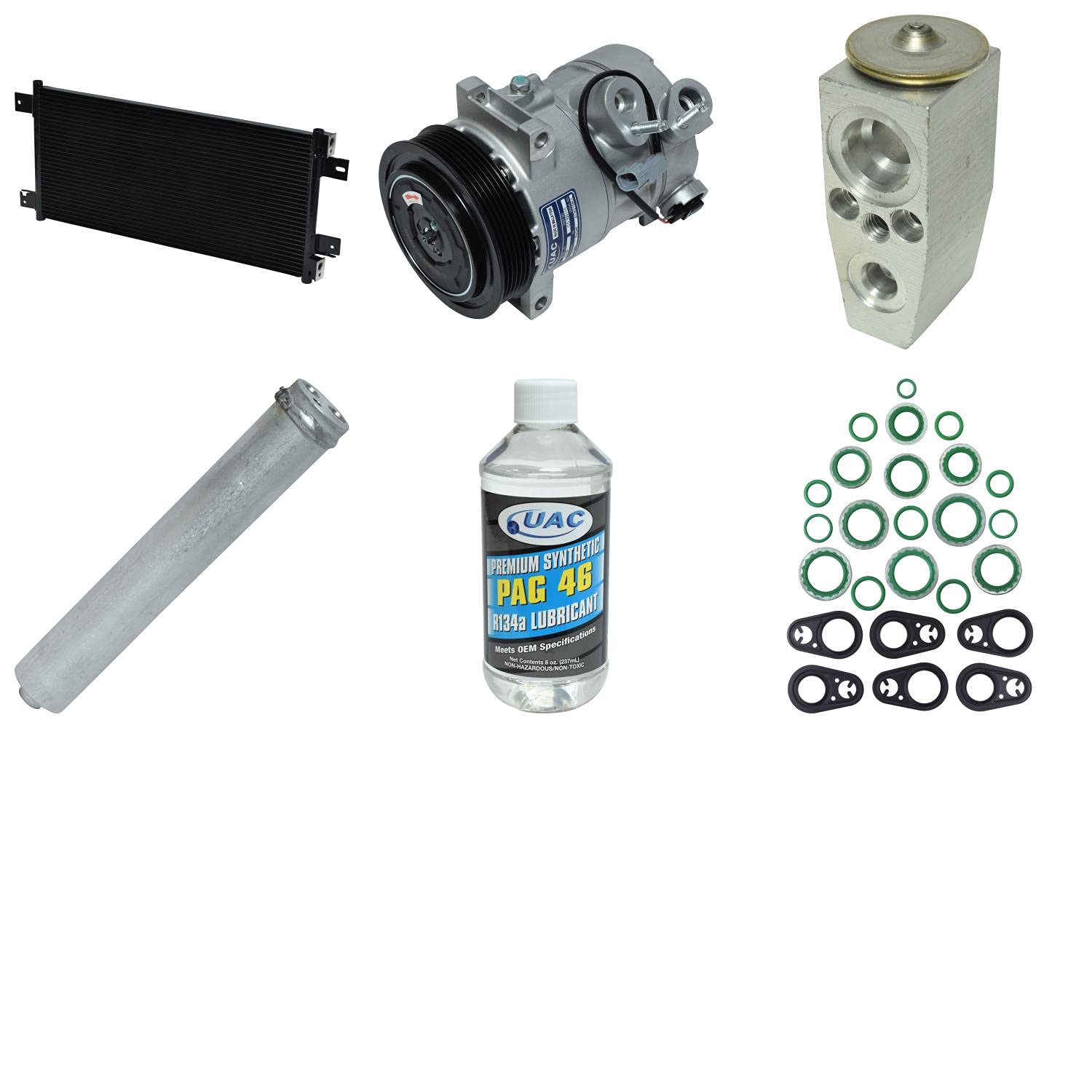 HVAC A/C Compressor and Condenser Replacement Kit - Compatible with Multiple Car Models - Perfect for AC System Repair and Maintenance