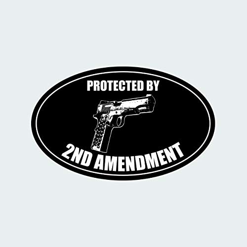 2nd Amendment Sticker Decal - Self Adhesive Gun Rights Vinyl for Cars, Laptops & Windows - 2A CCW1911 Design (19.33