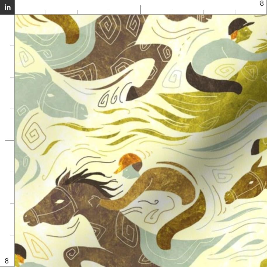 Premium Black Horse Racing Printed Minky Fabric by The Yard - Soft Plush Material for Sewing Baby Blankets, Quilt Backing & DIY Home Decor - Perfect for Nursery, Crafts & Cozy Throw Blankets