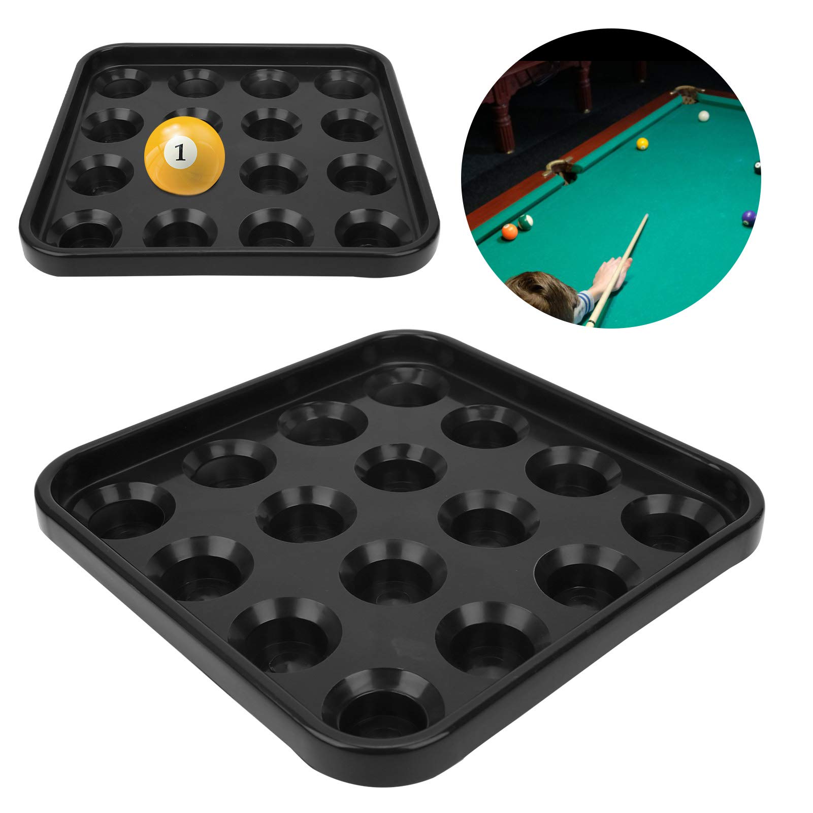 Premium Billiard Ball Holder Tray - Black Pool Table Accessory for Snooker & Mini Billiard Games | Durable Storage Solution for Home & Professional Players | Perfect for Game Rooms, Bars & Recreation Areas