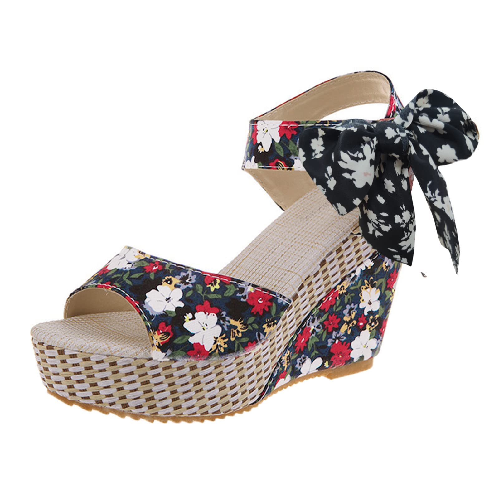 Stylish Women's Wedge Sandals with High Platform Heels - Comfortable Dressy Slope Wedge Shoes for Ladies, Wide Fit & Lace-Up Design - Perfect for Summer Outfits, Beach Vacations & Casual Wear