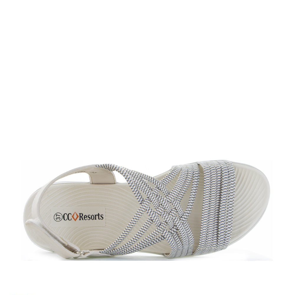 CC Resorts Flyta Beige Women's Comfortable Sandals - Perfect for Beach Vacations, Poolside Lounging & Summer Outfits