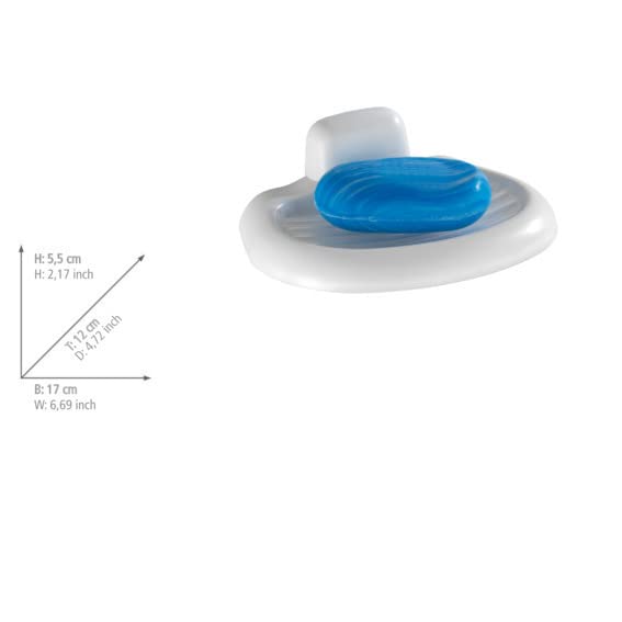 Wenko White Pure Soap Dish - Bathroom & Kitchen Organizer