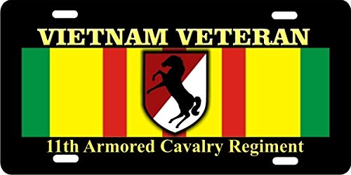 Vietnam Veteran 11th Armored Cavalry Regiment Novelty License Plate - Personalized Car Tag for Military Enthusiasts - Perfect for Cars, Trucks, Garages & Man Caves