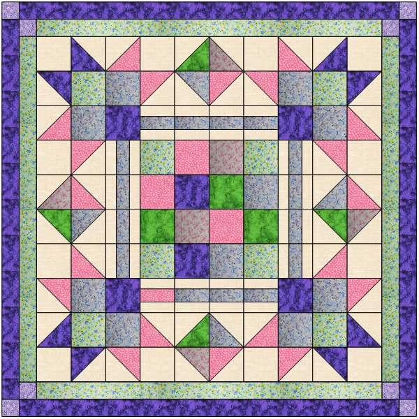 Butterfly Garden Town Square Quilt Kit - Pre-Cut Fabric & Ready to Sew Lap Quilt - DIY Quilting Supplies for Home Decor & Gift Giving